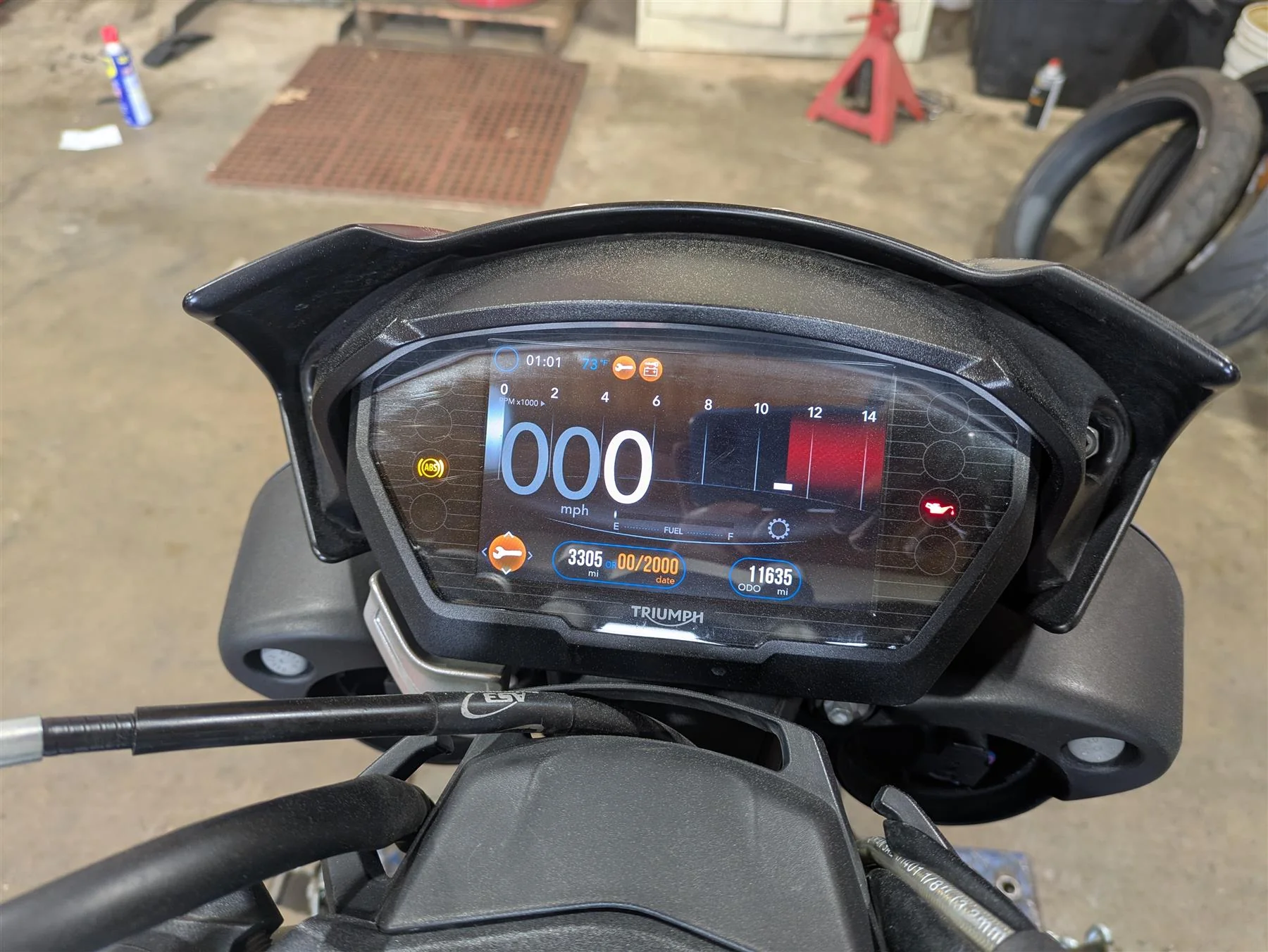 2019 Triumph Speed Triple RS 1050 Speedometer Dash Instrument 11K TFT T2508462 - Image 2