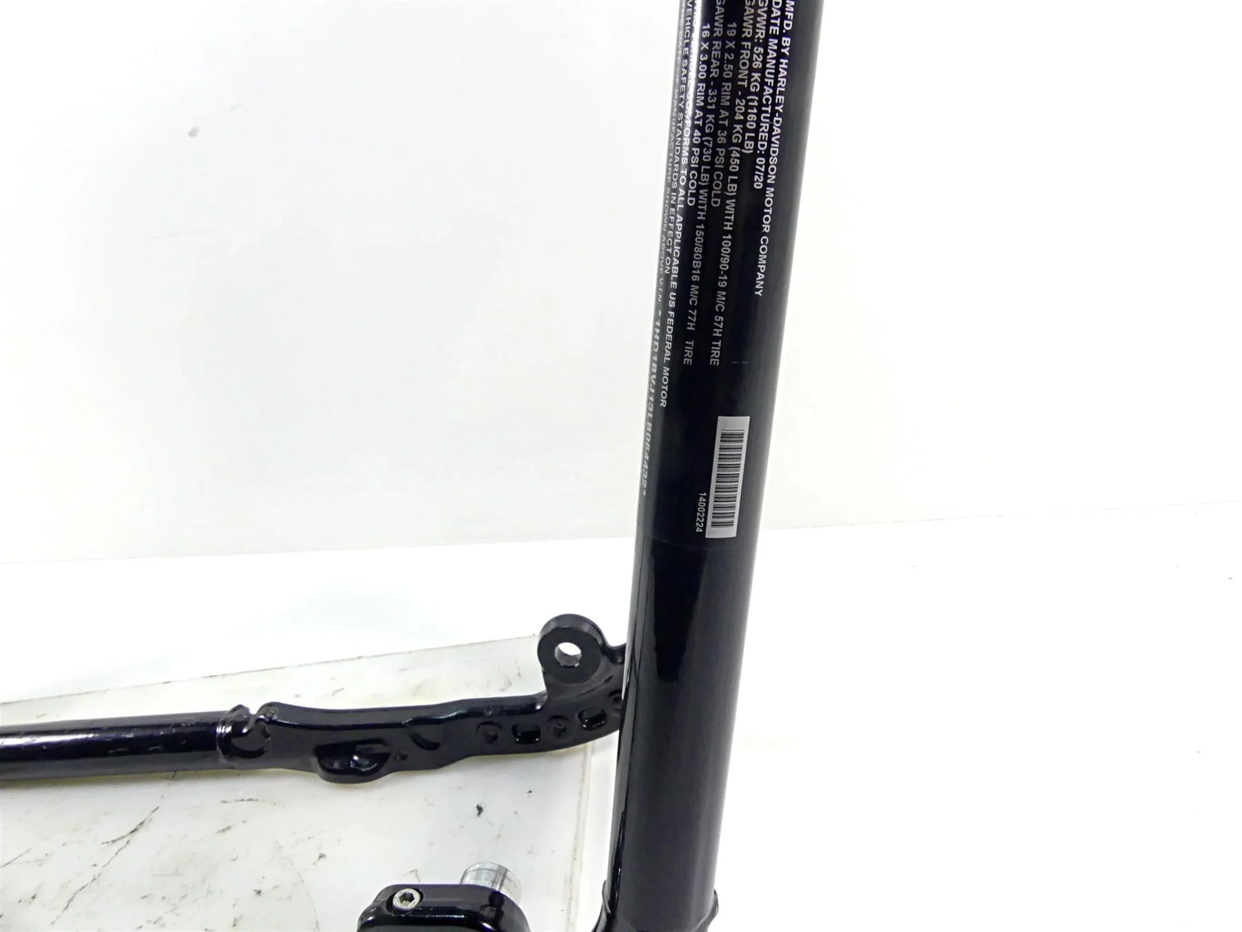 2020 Harley Softail FXST Standard Bent Main Frame Chassis M8 30dgr With Texas Salvage Title 47000126 - Image 8