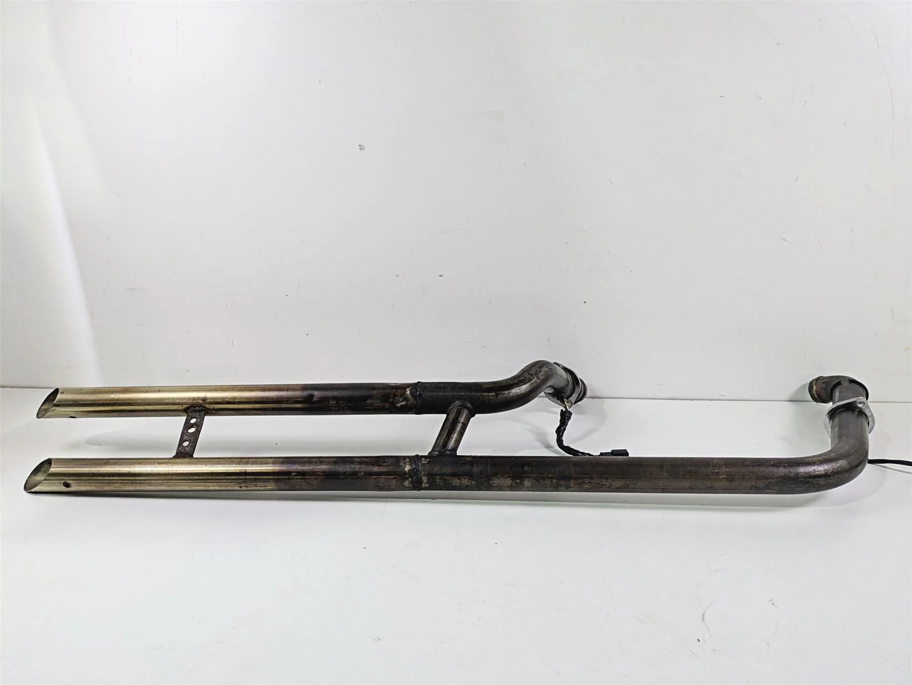 2020 Harley Softail FXST Standard Straight Home Made Drag Pipes Slash Cut - Image 2