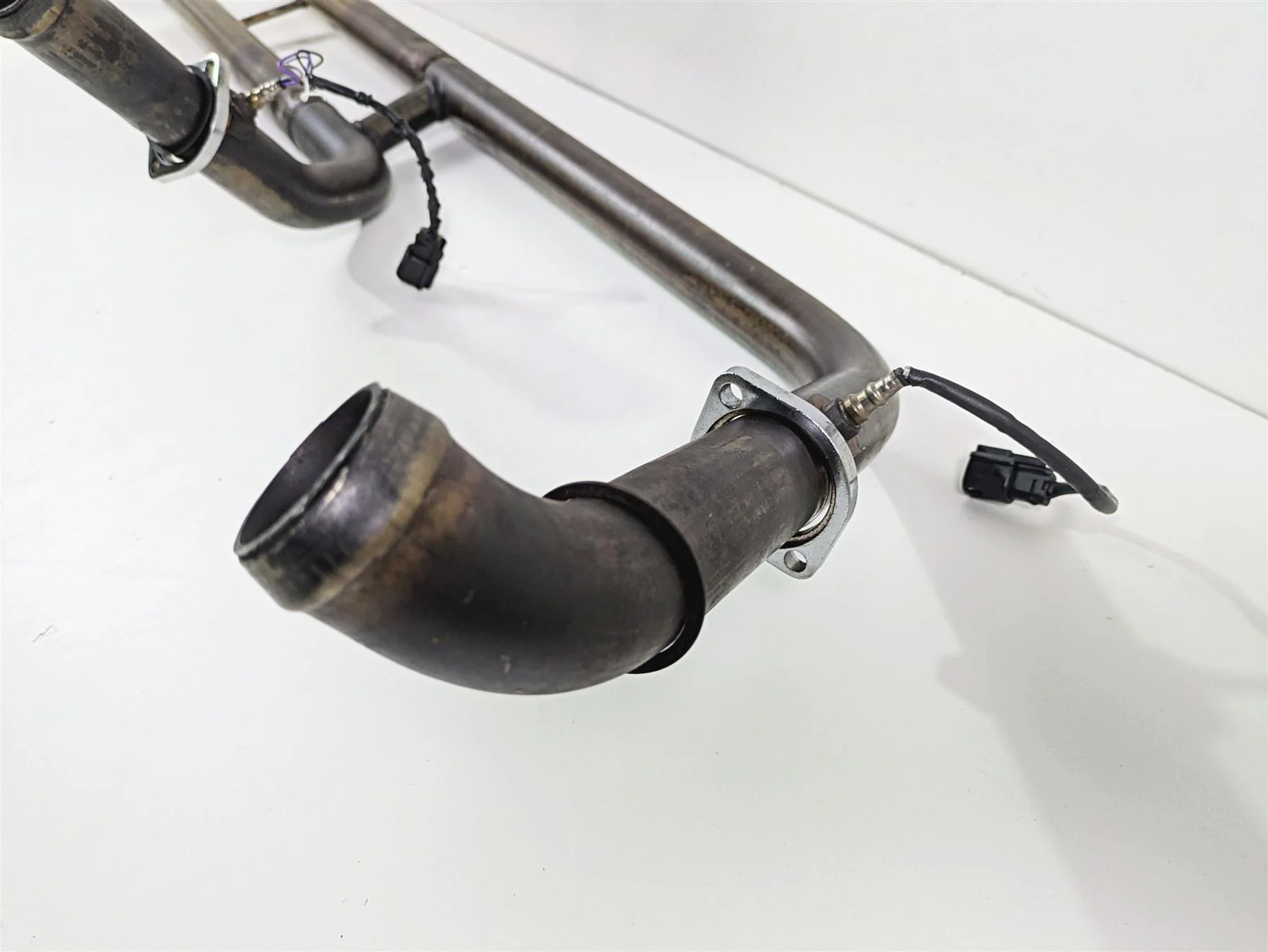 2020 Harley Softail FXST Standard Straight Home Made Drag Pipes Slash Cut - Image 5