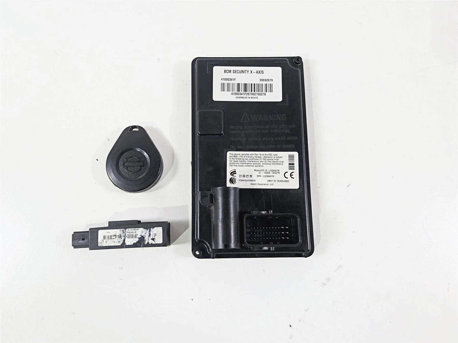 2020 Harley Touring FLTRK Road Glide Bcm Security X-Axis Module + Fob 41000341F