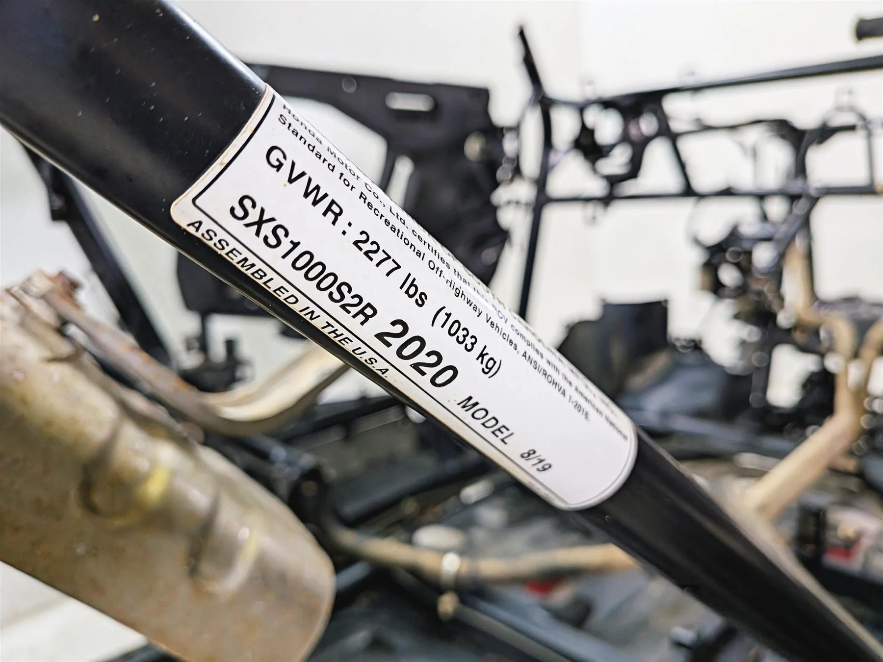 2020 Honda Talon SXS1000 S2R 1000R Main Frame Chassis With Clean Virginia Title - 50100-HL6-A00ZA - Image 9