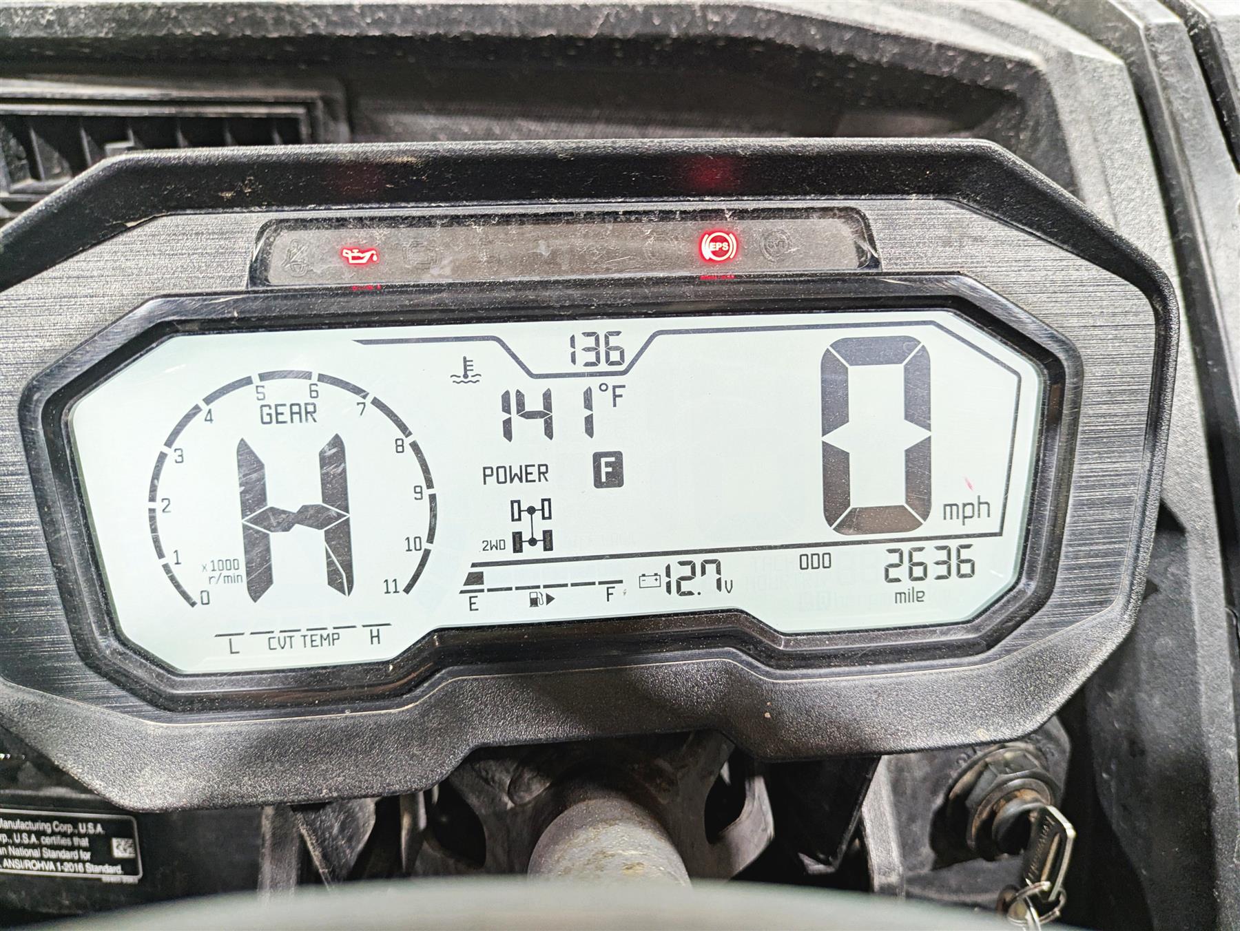 2020 Kawasaki Teryx KRX KRF 1000 Speedometer Gauge Instrument 2K Only 25031-0850 - Image 2