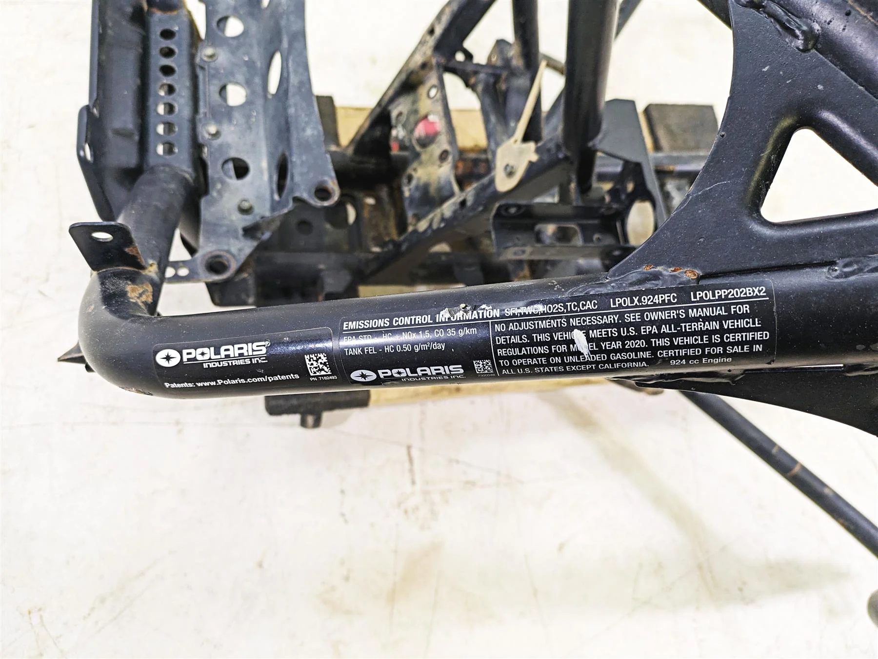 2020 Polaris RZR XP 1000 Turbo Straight Front Subframe Sub Frame Chassis 1024369 - Image 9