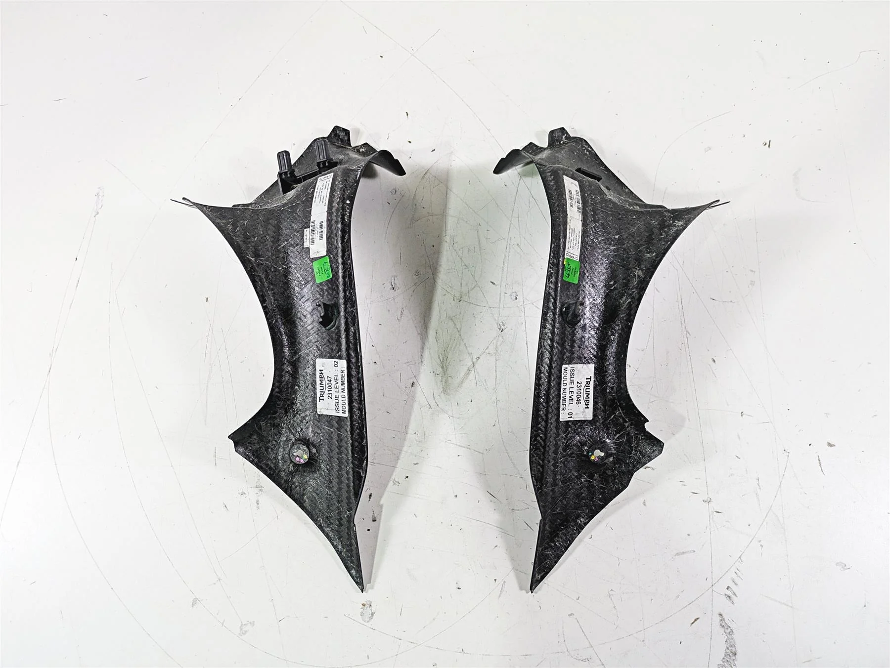 2020 Triumph Daytona 765 Moto2 Front Fairing Infill Carbon Covers T2310047 - Image 3