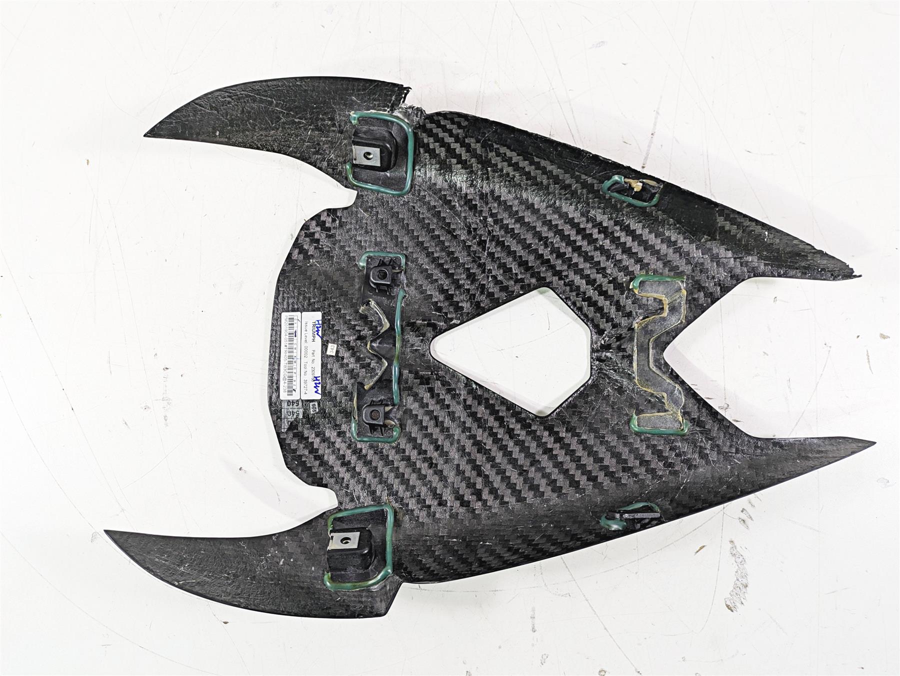 2020 Triumph Daytona 765 Moto2 Rear Lower Carbon Fender Cover -Damage T2309788 - Image 9