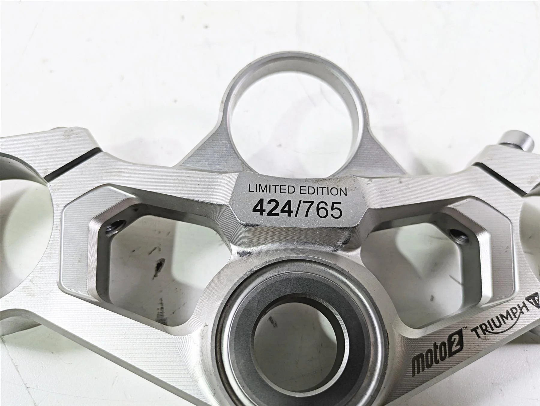 2020 Triumph Daytona 765 Moto2 Upper Triple Tree LIMITED # 424 50mm T2049790 - Image 8