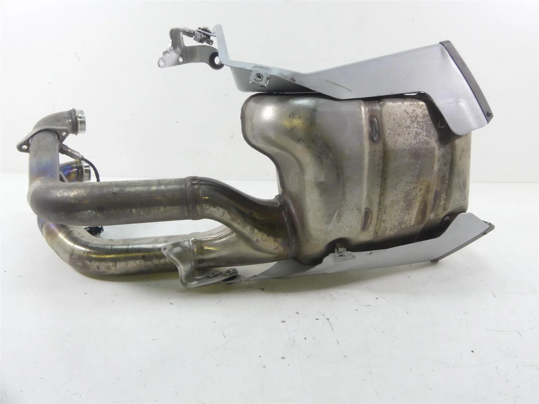 2021 Aprilia RS 660 Oem Exhaust Pipe Header Chamber Assembly 2B005290 - Image 5