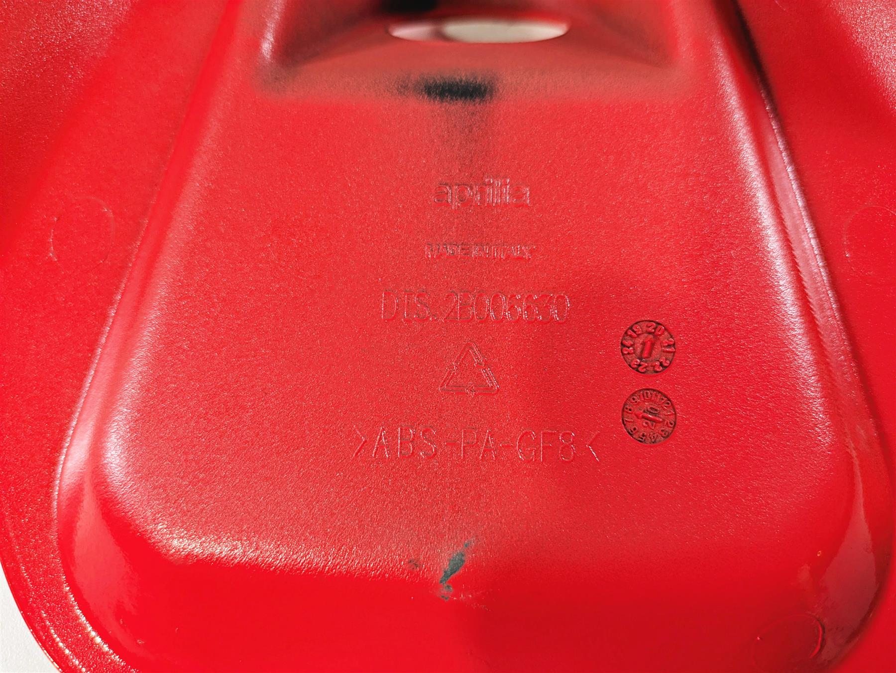 2021 Aprilia RS660 Upper Tank Red Ignition Switch Cover Fairing 2B006630 - Image 10