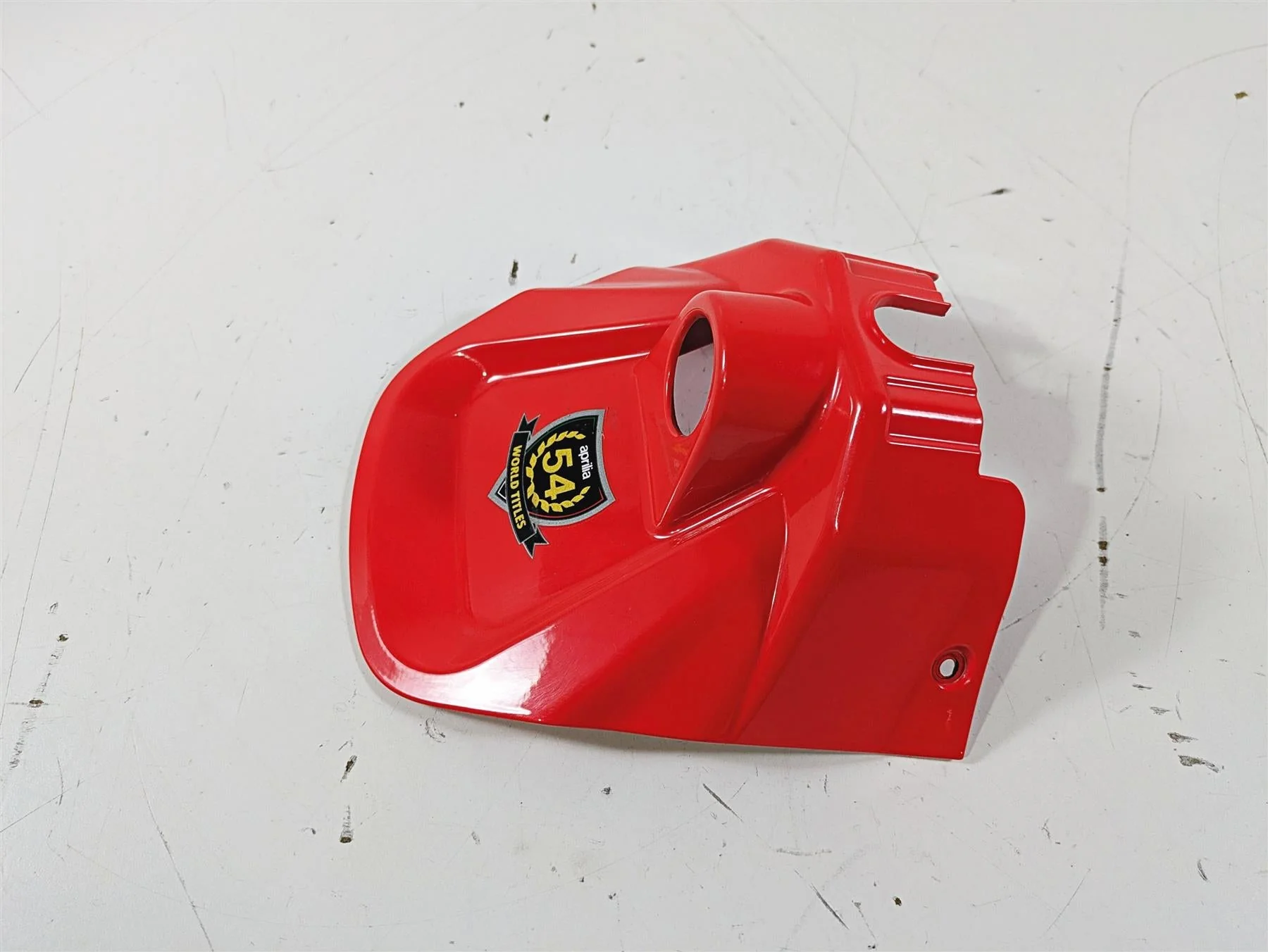 2021 Aprilia RS660 Upper Tank Red Ignition Switch Cover Fairing 2B006630 - Image 2