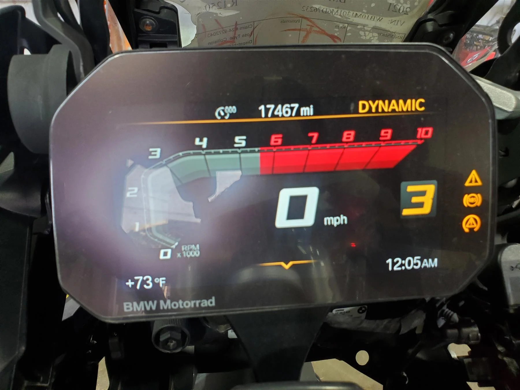 2021 BMW R1250GS K51 Adv Tft Speedometer Screen Dash 62111598807 - Image 2