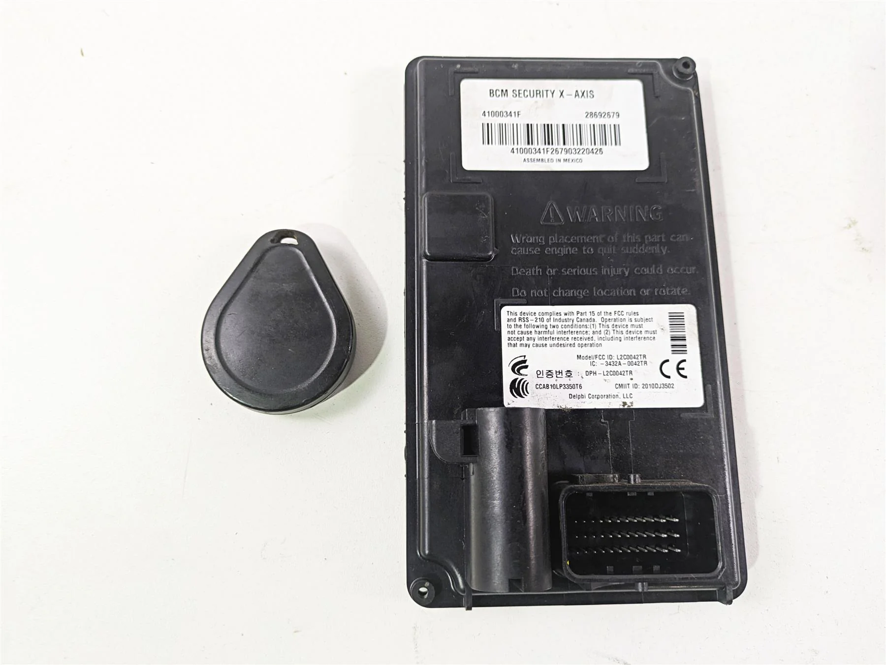 2021 Harley Touring FLTRX Road Glide Bcm Security X-Axis Module + Fob 41000341F - Image 9
