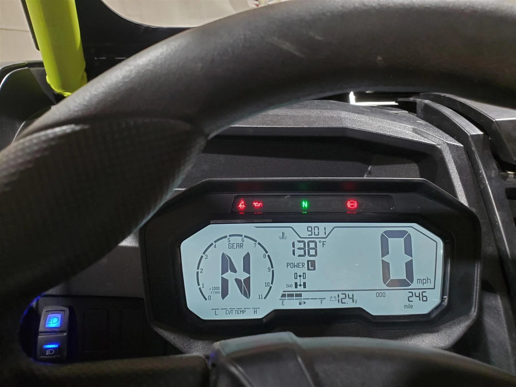 2021 Kawasaki Teryx KRX KRF 1000 Speedometer Gauges Instrument 246mi 25031-0941 - Image 3