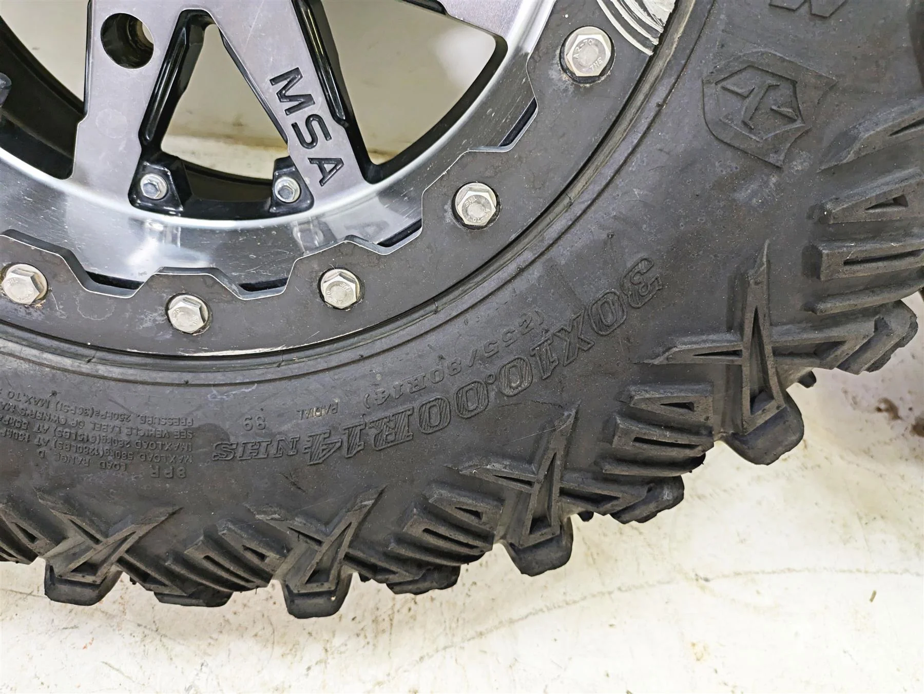 2021 Polaris RZR1000 XP Premium Msa 14x7 Wheels & Pro Armor Tires Set M21-04737 - Image 8