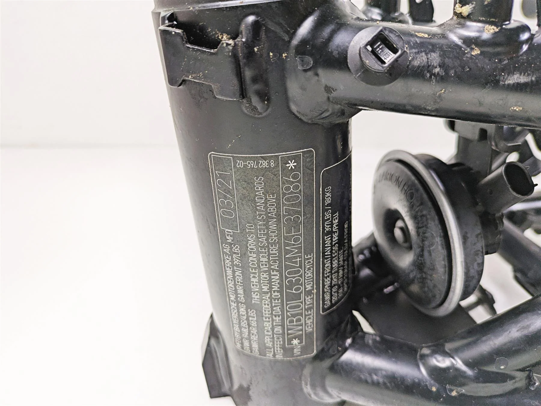 2022 BMW RnineT Pure K22 Straight Front Rear Frame Set With Clear Texas Title 46511541947 - Image 7