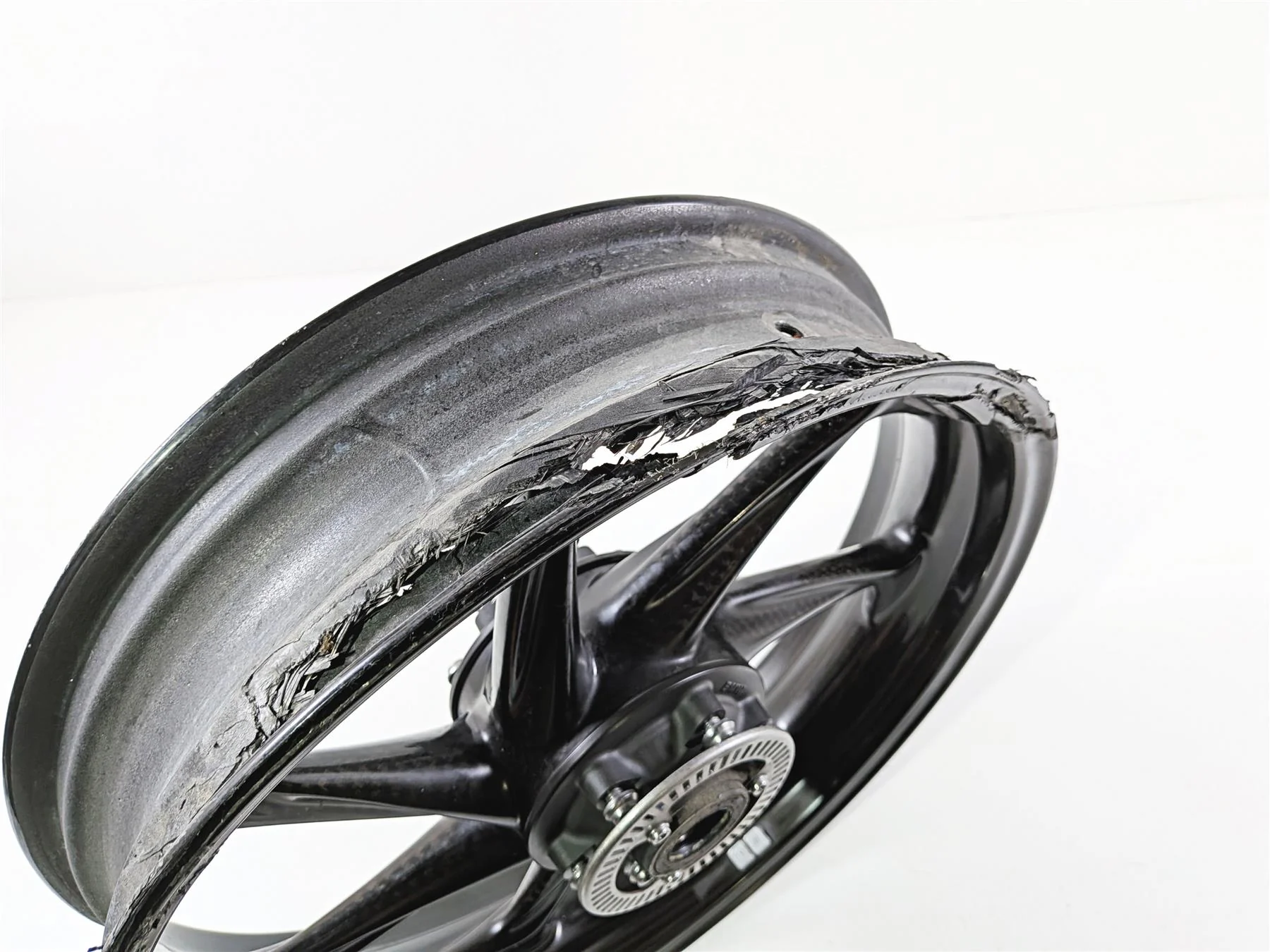 2022 BMW S1000RR K67 Carbon Fiber Front Wheel Rim 17x3.5 - Damaged 36317108158 - Image 5