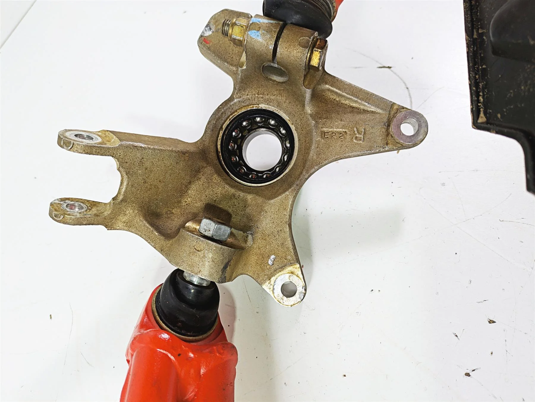 2022 Can-Am Defender XMR HD10 Front Right Control Arm Knee Magma Red 706204748 - Image 11