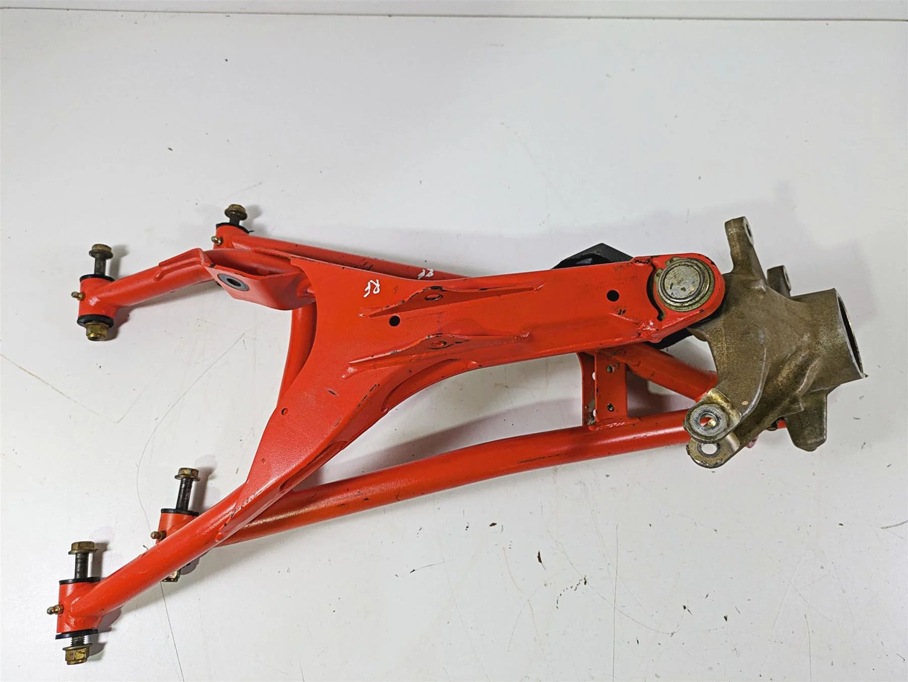 2022 Can-Am Defender XMR HD10 Front Right Control Arm Knee Magma Red 706204748 - Image 5