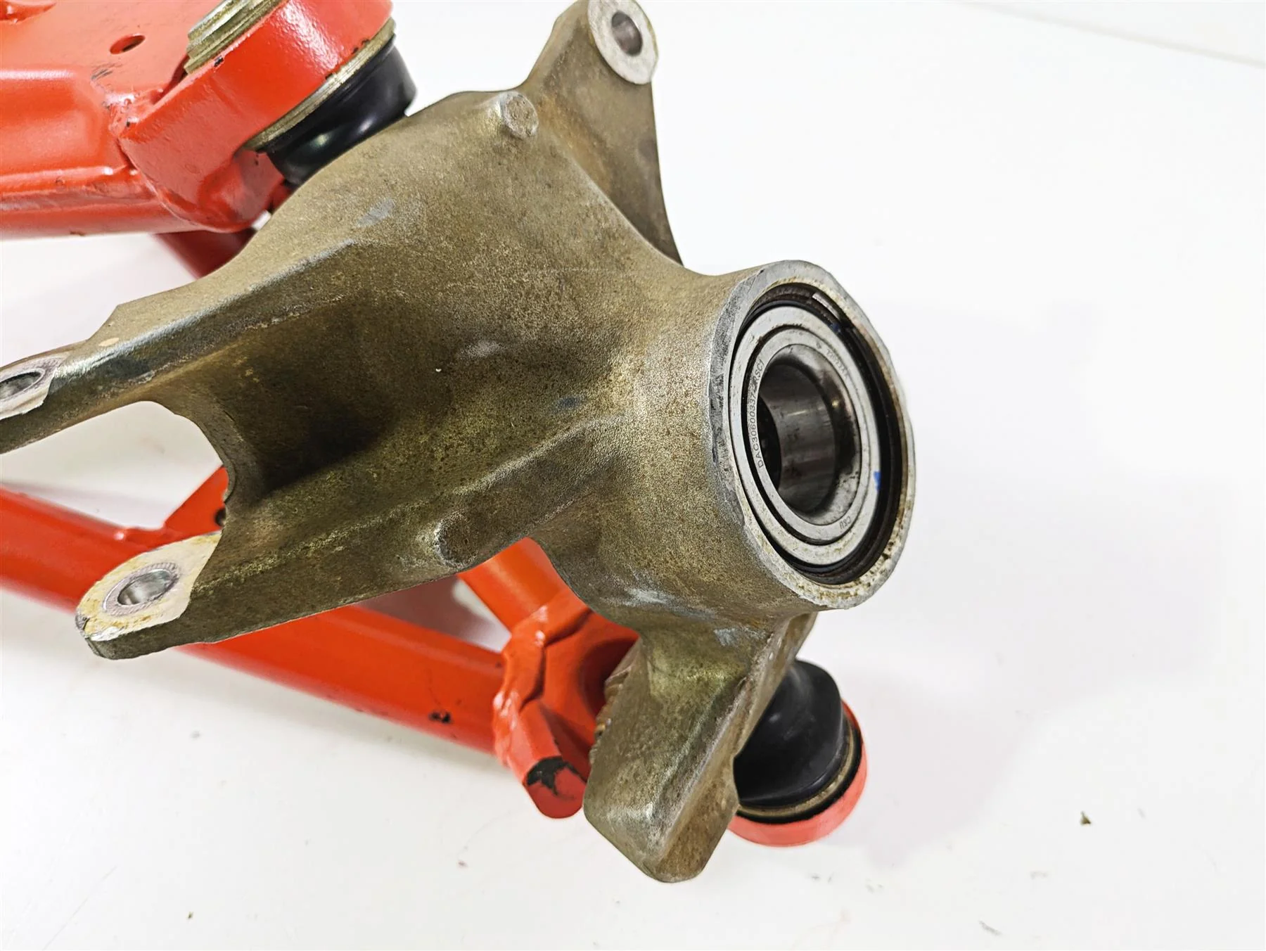 2022 Can-Am Defender XMR HD10 Front Right Control Arm Knee Magma Red 706204748 - Image 6
