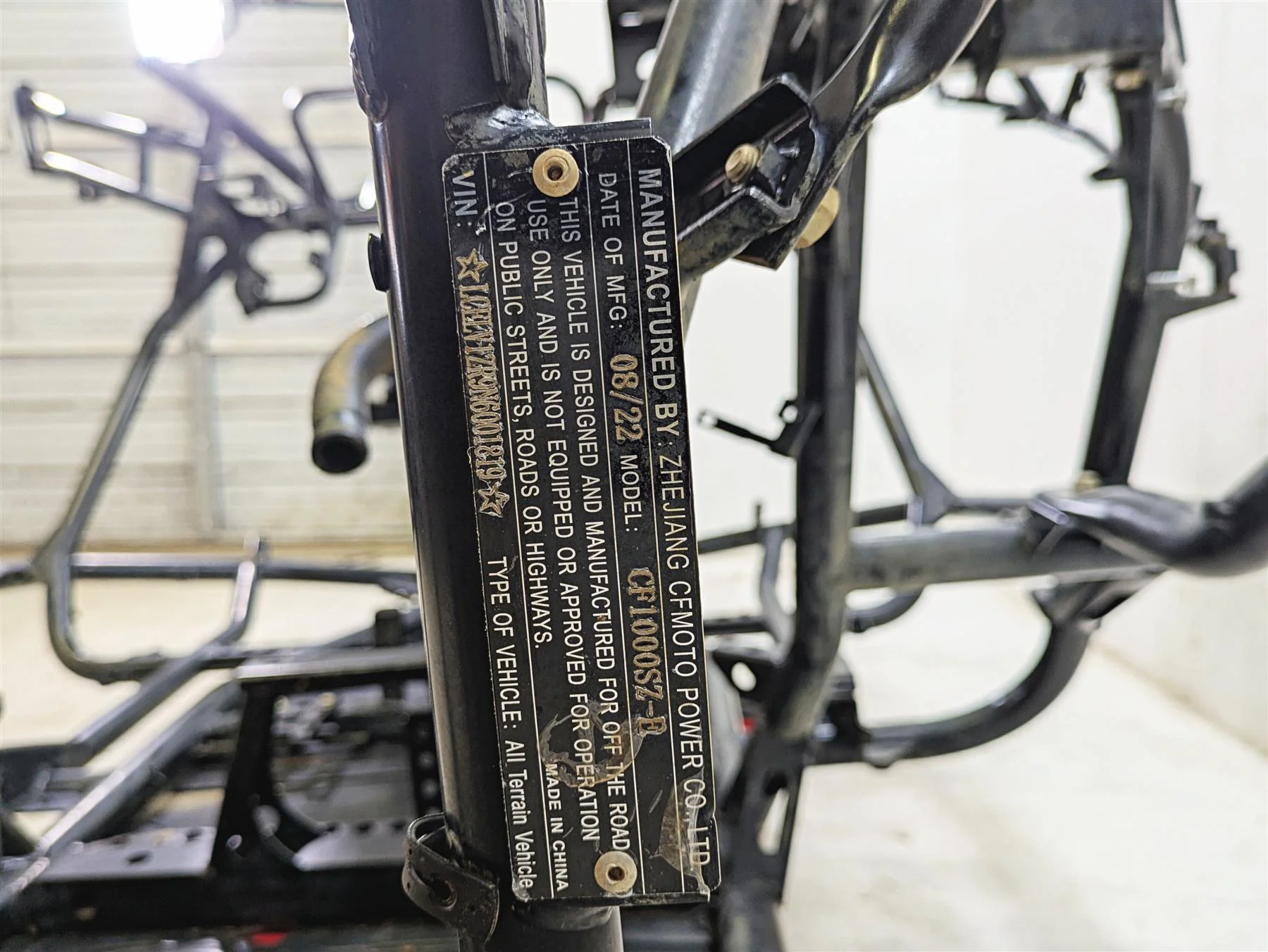 2022 CFMoto Zforce 950 Sport Straight Main Frame Chassis - BOS 5BYA-031000-0B000 - Image 2