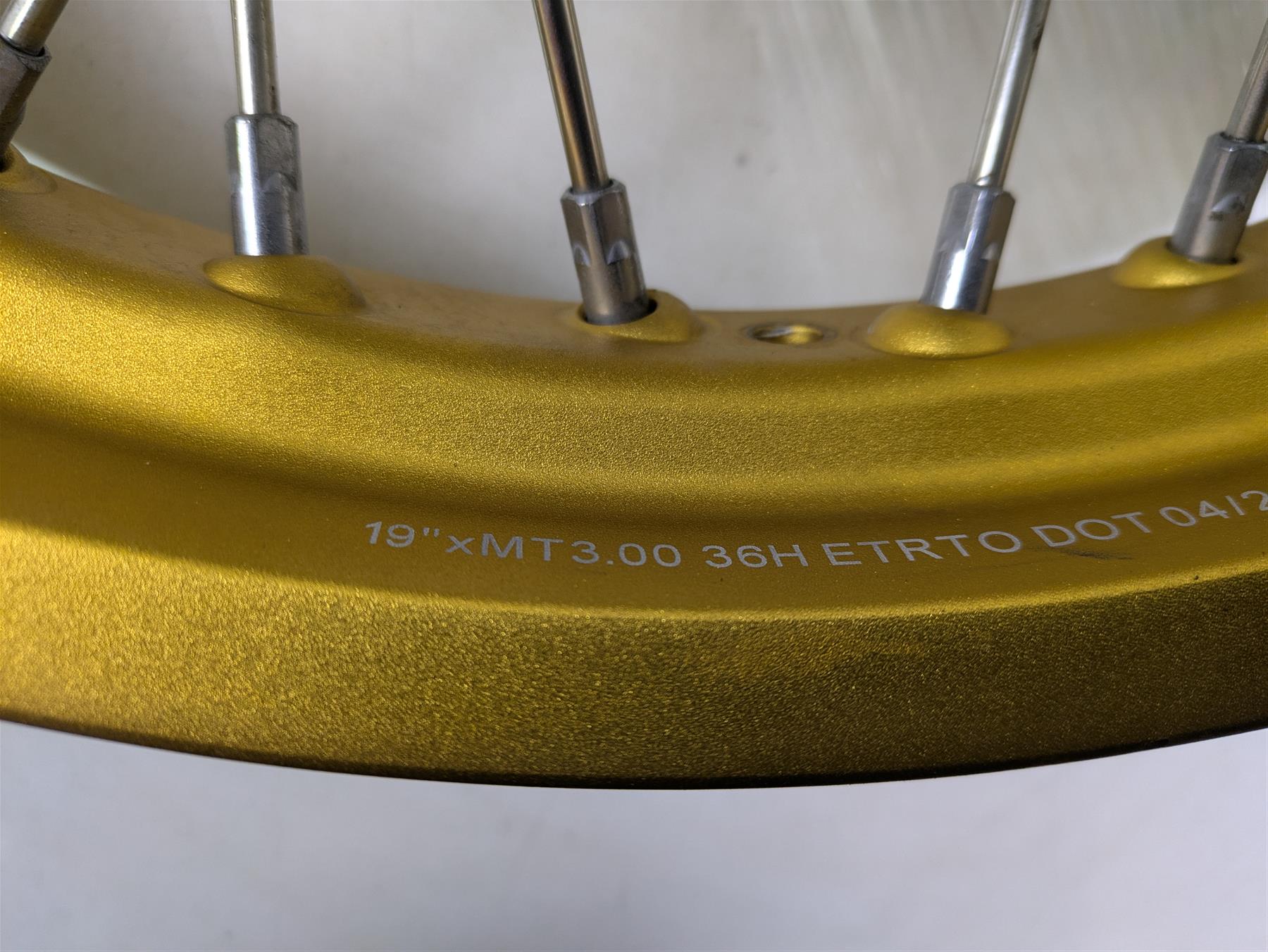 2022 Ducati Scrambler Desert Sled 19x3 Front Wheel Rim - Bent 50122601AA - Image 12