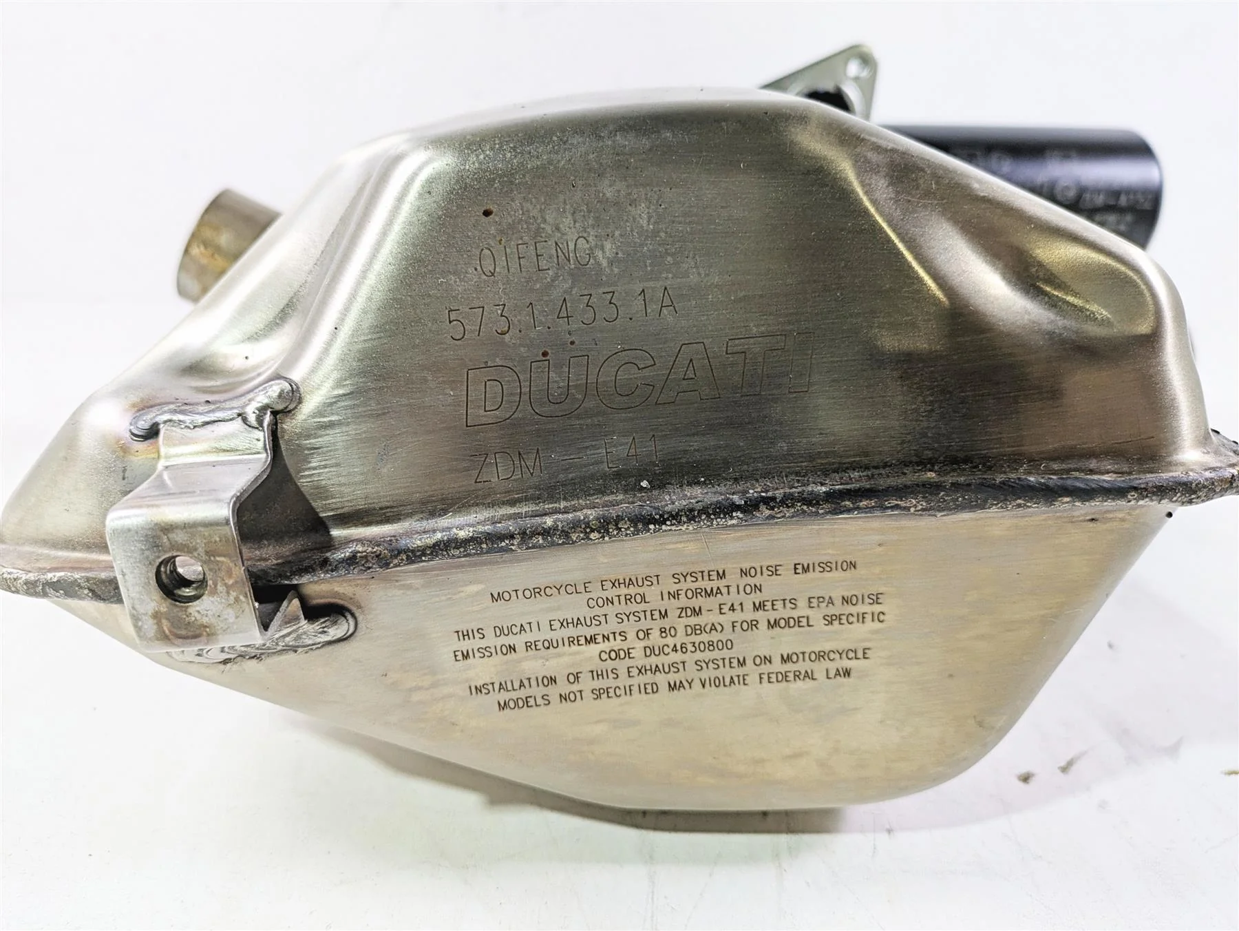 2022 Ducati Scrambler Desert Sled Exhaust Pipe Muffler Silencer 57314331A - Image 7