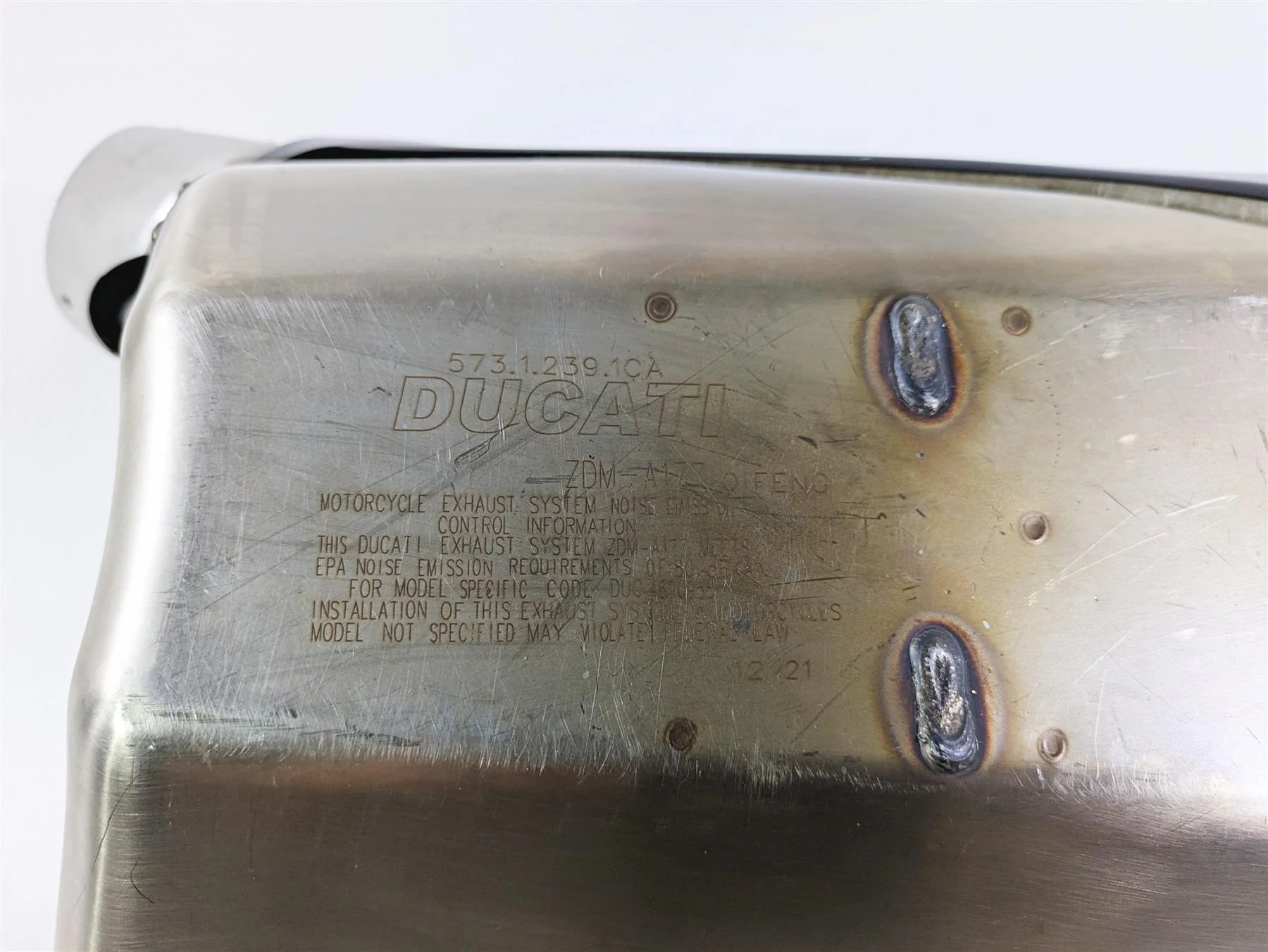 2022 Ducati Streetfighter V2 Exhaust Muffler Pipe Silencer Servo Motor 57315372A - Image 7
