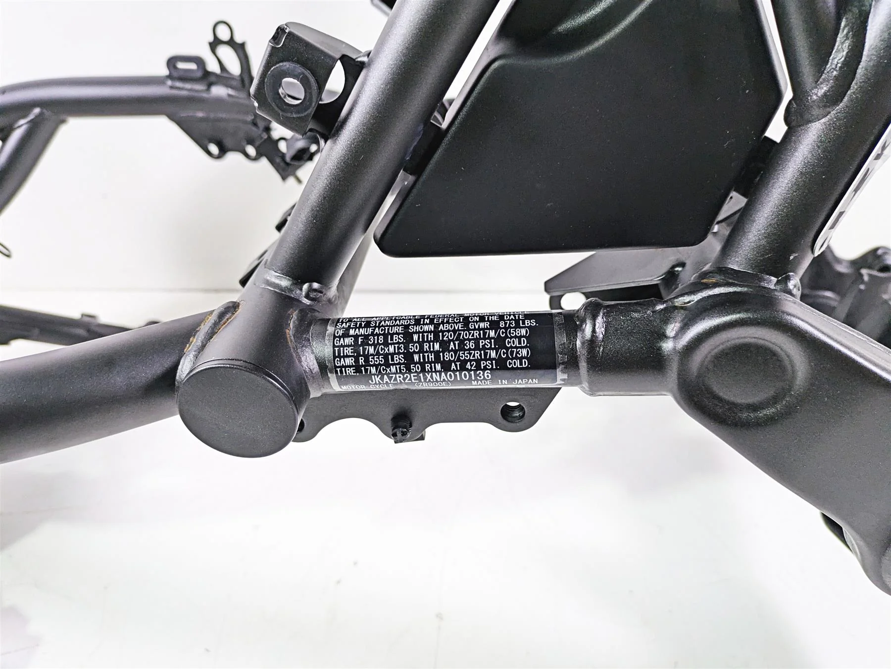 2022 Kawasaki ZR900RS Cafe Straight Main Frame Chassis With Texas Salvage Title 32160-1916-18R - Image 8
