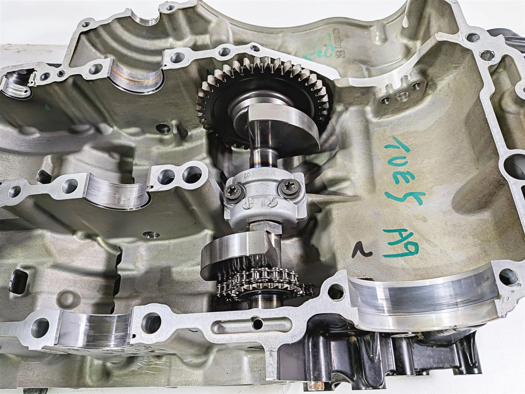 2023 BMW F850GS K81 Engine Crank Case Crankcase Housing Jug Set 11117923478 - Image 14