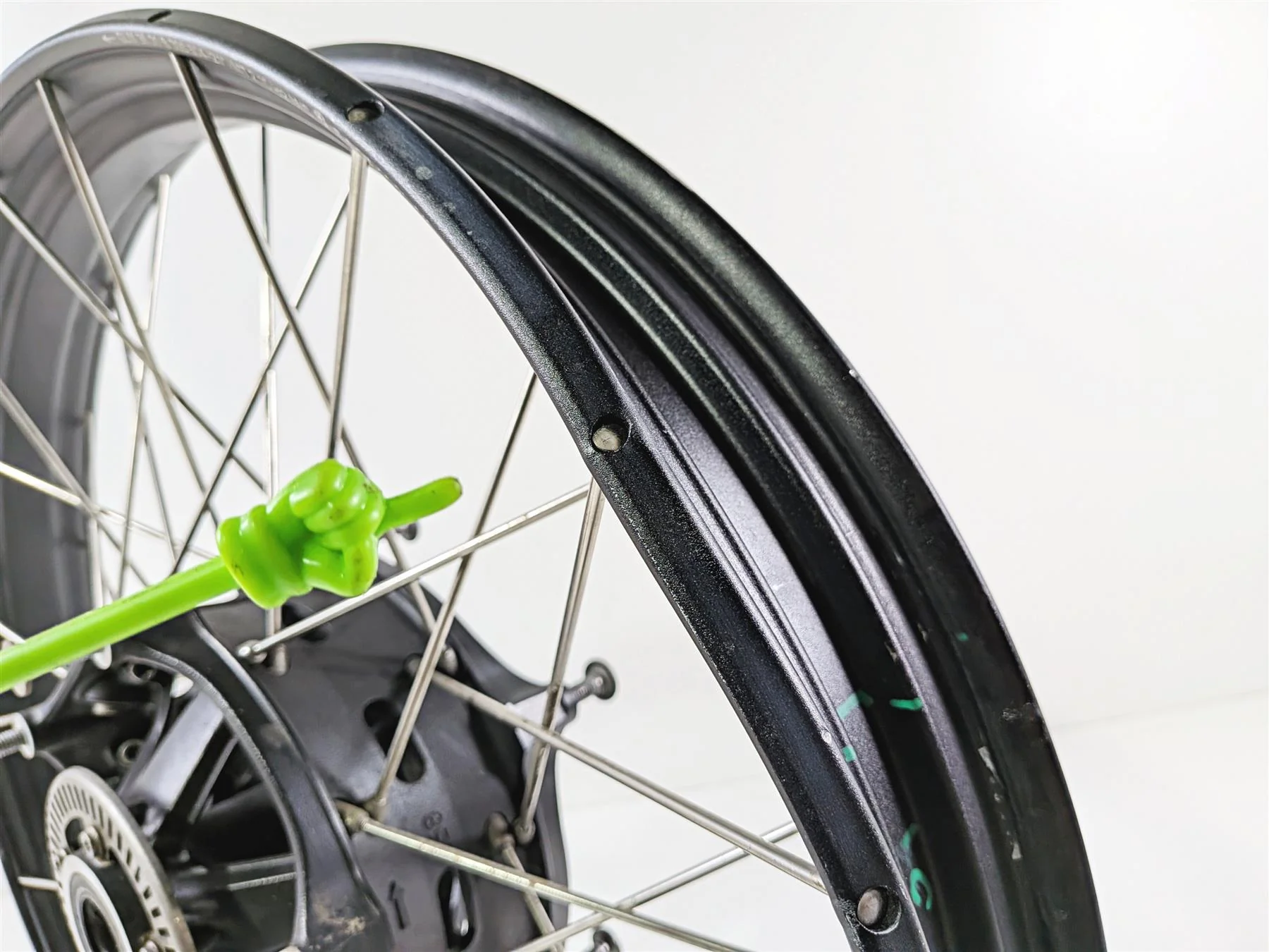 2023 BMW F850GS K81 Front Spoke Wheel Rim 21x2.15 Wobble - Dent 36318395499 - Image 9