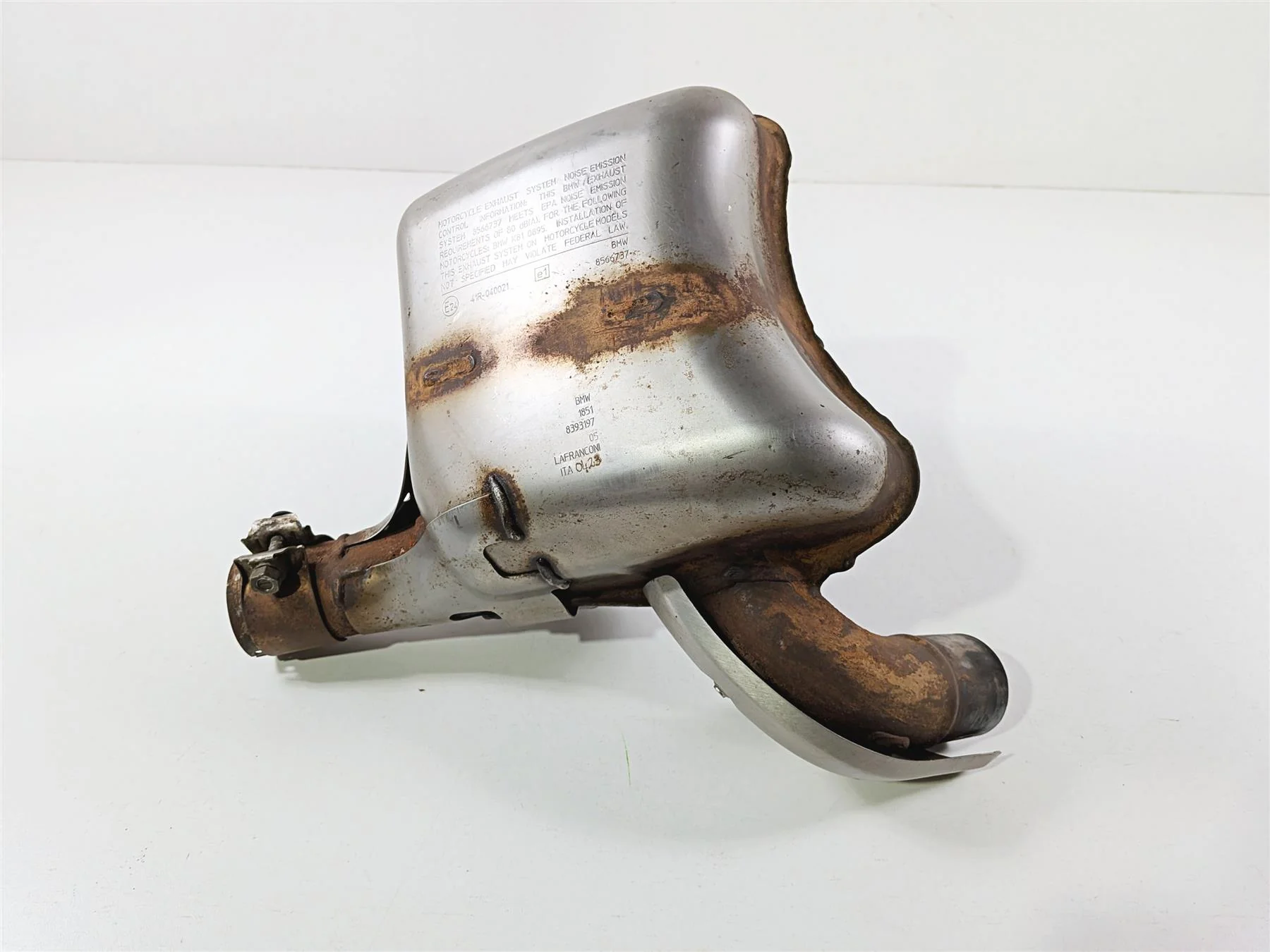 2023 BMW F850GS K81 Lafranconi Exhaust Mid Pipe Collector Chamber 18518393197 - Image 8