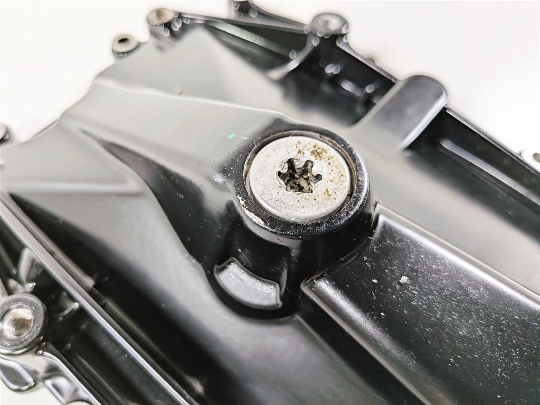 2023 BMW F850GS K81 Oil Pan Lower Engine Case Cover & Bolts 11137107956 - Image 9