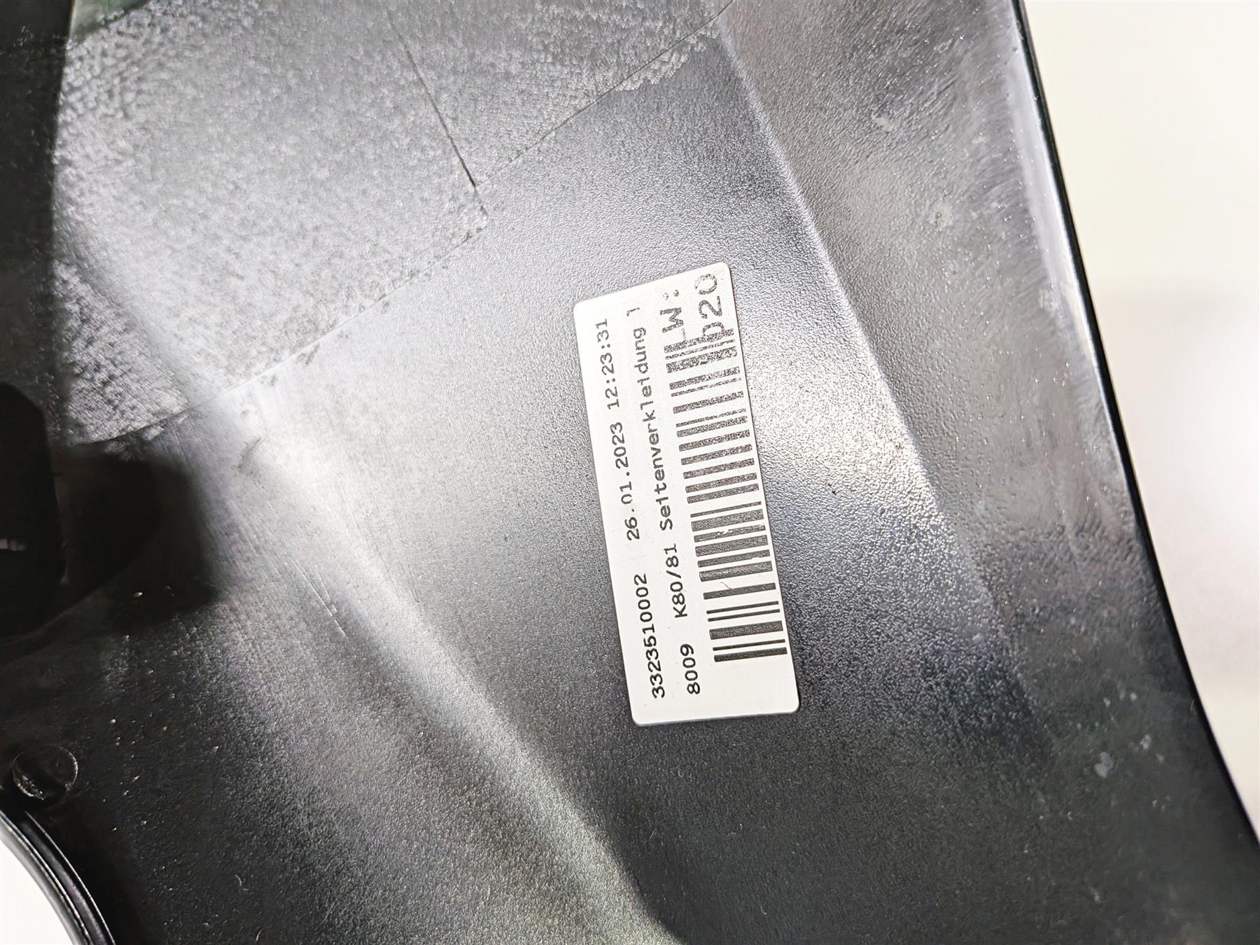 2023 BMW F850GS K81 Upper Left Triple Black Side Tank Fairing Cover 46638564627 - Image 8