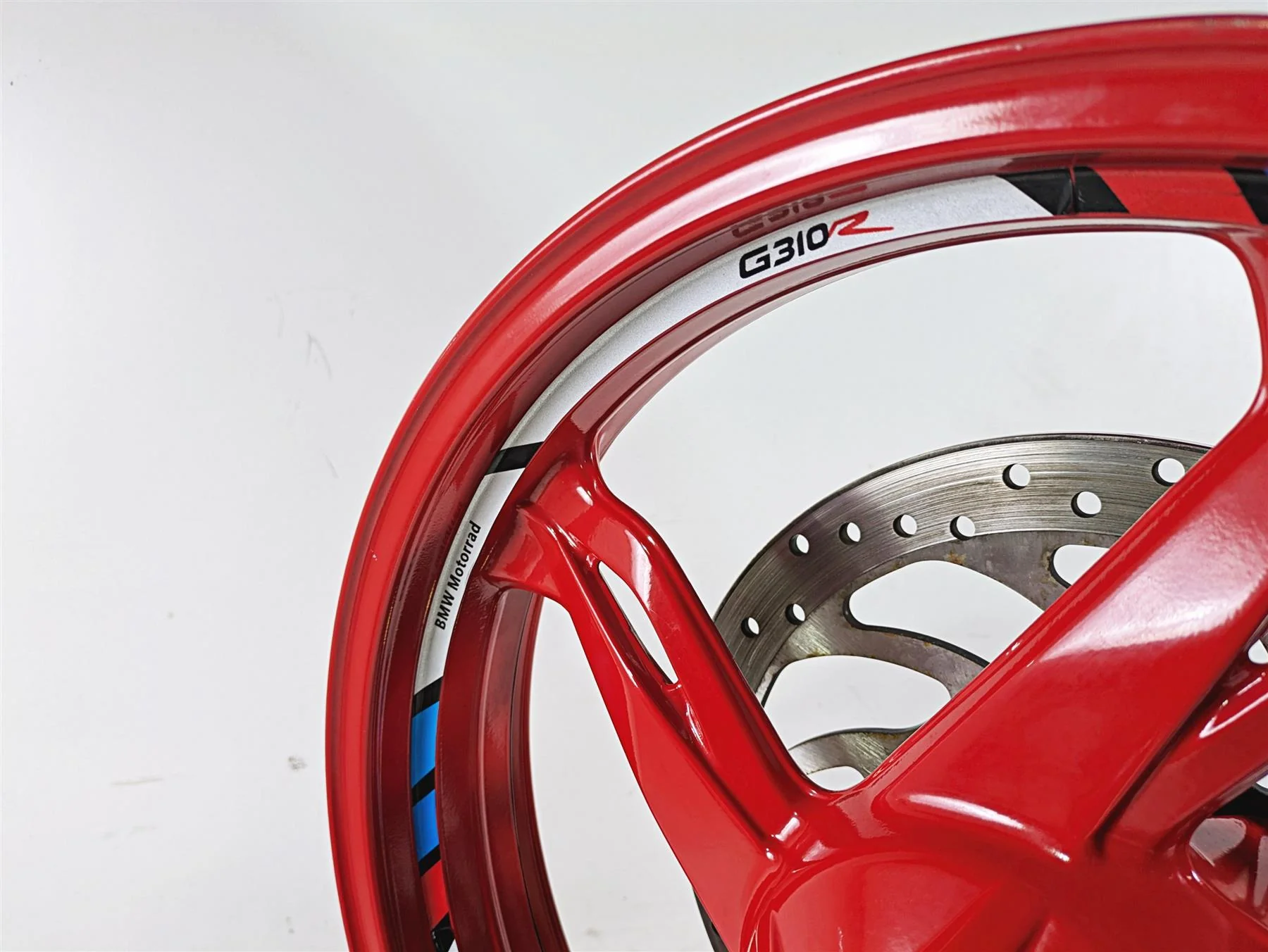 2023 BMW G310R K03 Red Front Wheel Rim 17.3 READ 36311542859 - Image 7