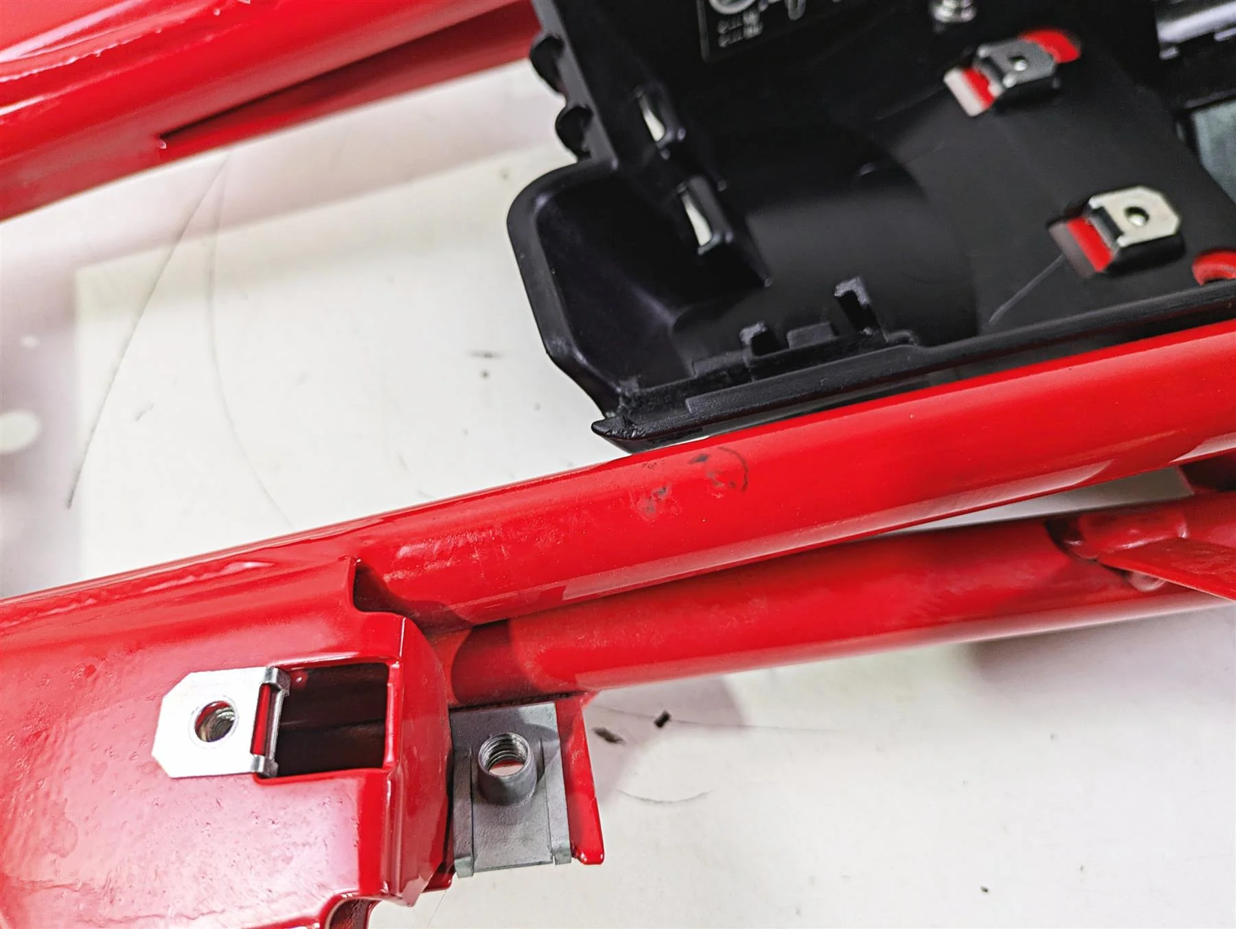 2023 BMW G310R K03 Red Straight Rear Subframe & Inner Fender 46511542804 - Image 11