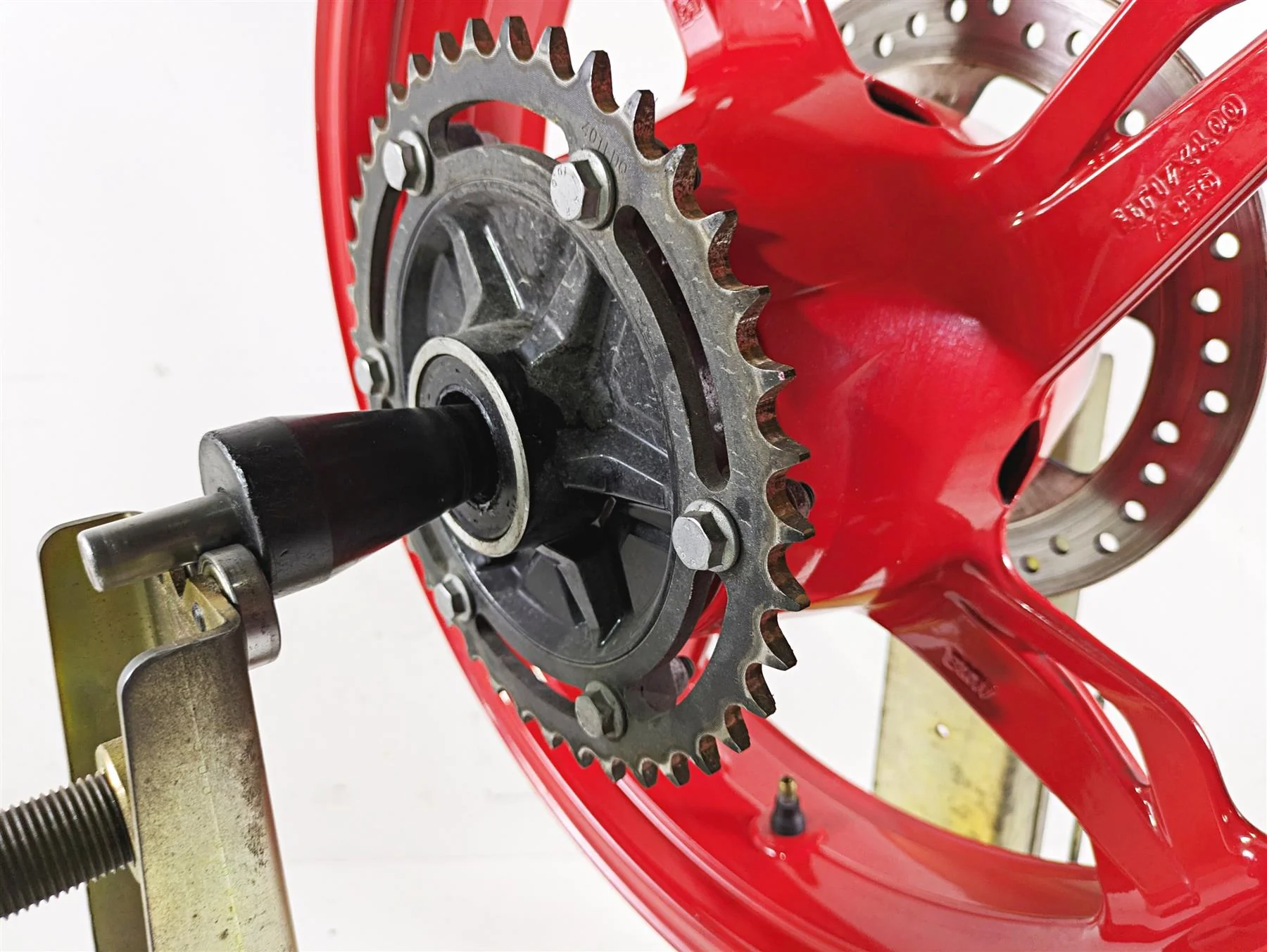 2023 BMW G310R K03 Straight Red Rear Wheel Rim 17x4 36311542861 - Image 11