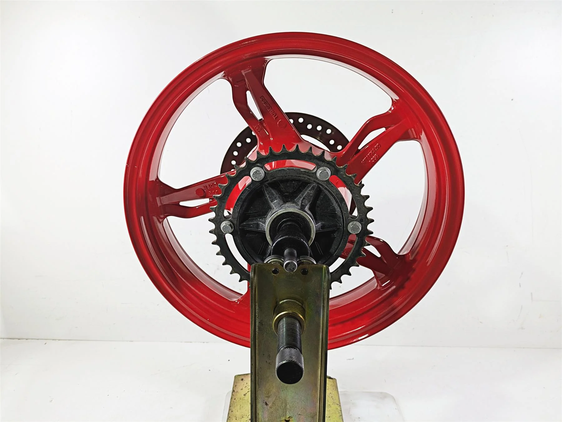 2023 BMW G310R K03 Straight Red Rear Wheel Rim 17x4 36311542861 - Image 4