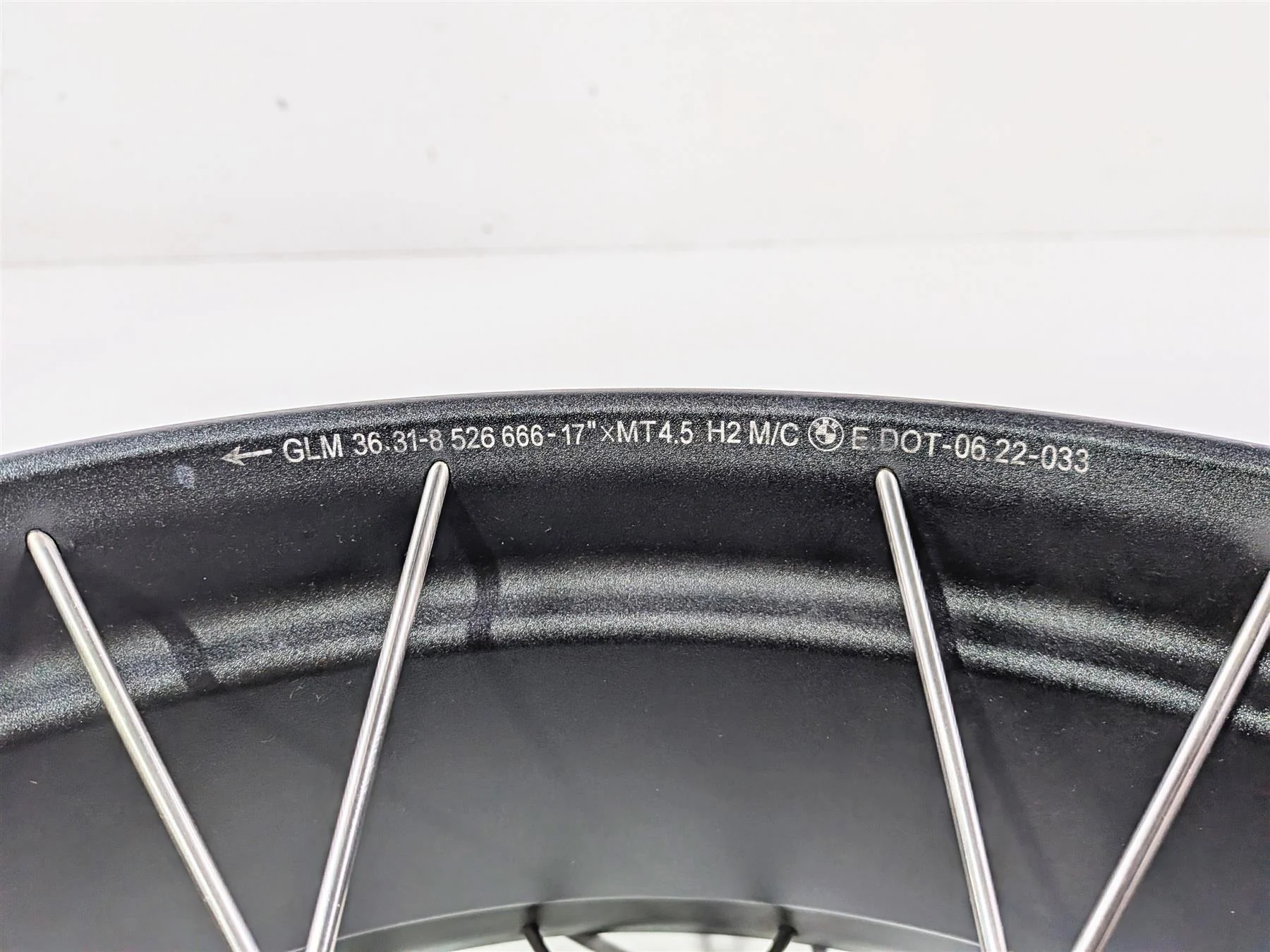 2023 BMW R nineT Scrambler K23 17x4.5 Cross Spoke Rear Wheel Rim 36318562513 - Image 5