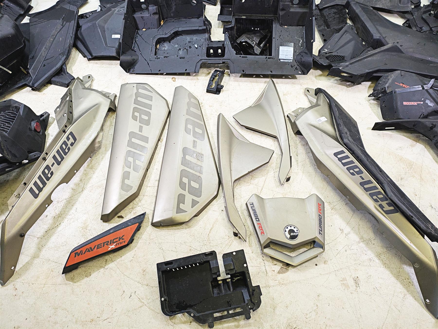 2023 Can Am Maverick X3 XMR Turbo RR Plastic Cover Fairing Interior Panel Set - Image 3