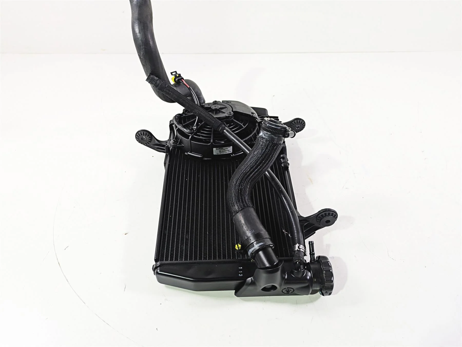 2023 Ducati Monster 937 SP Radiator Fan & Reservoir -No Leaks But Dent 54812612B - Image 4