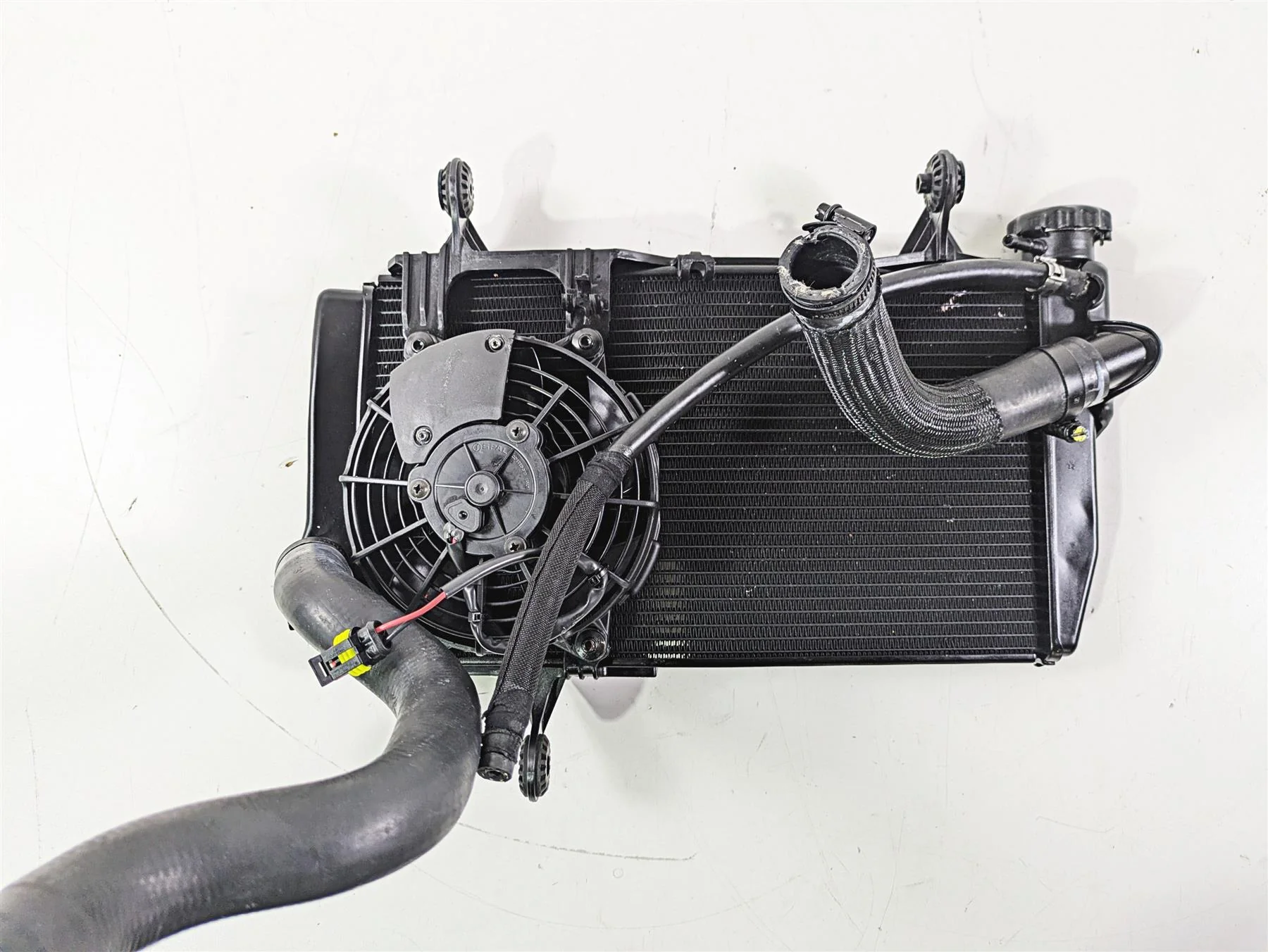 2023 Ducati Monster 937 SP Radiator Fan & Reservoir -No Leaks But Dent 54812612B - Image 7