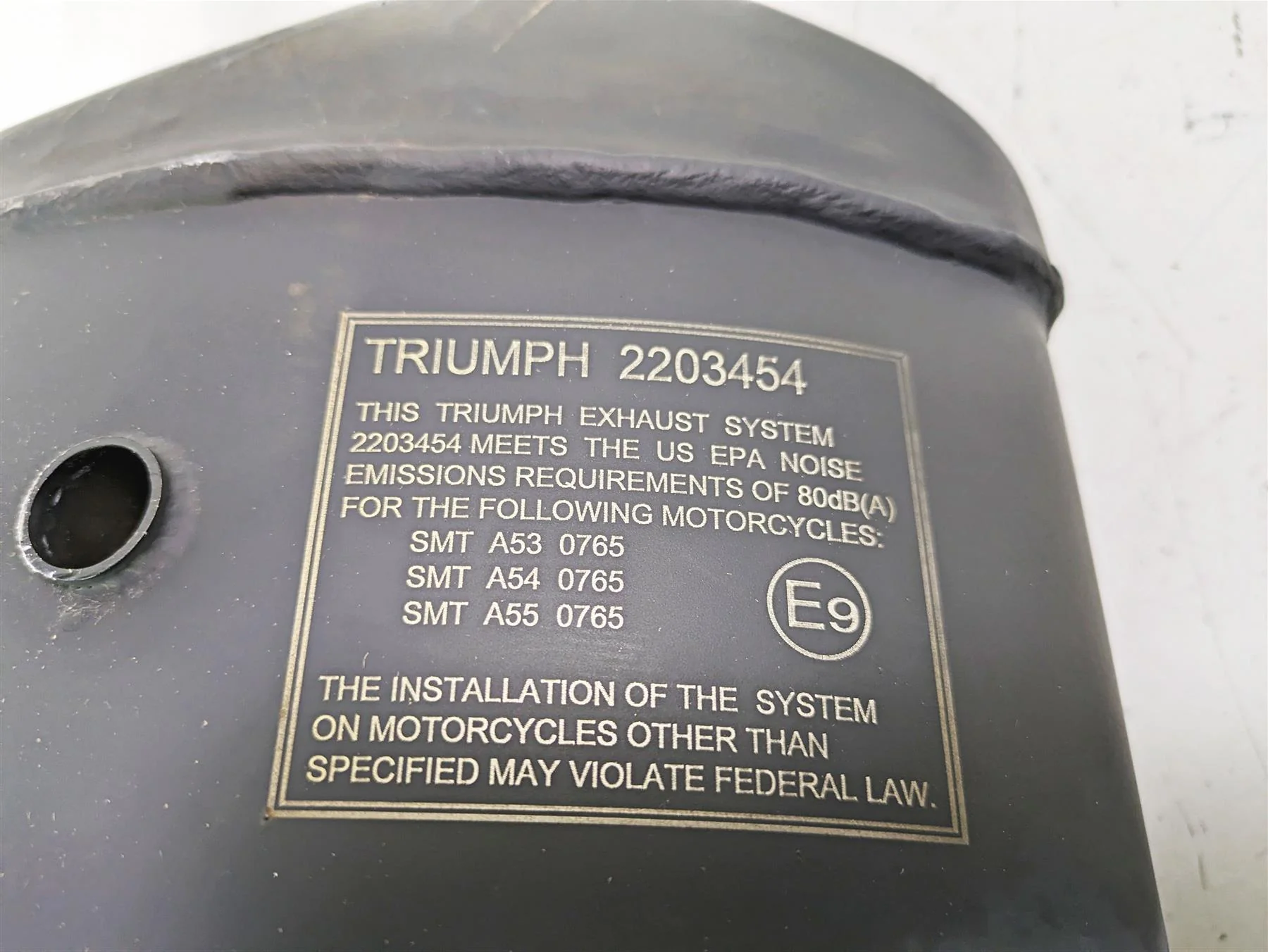 2023 Triumph Street Triple 765 RS Oem Exhaust Muffler Chamber Section T2203454 - Image 11
