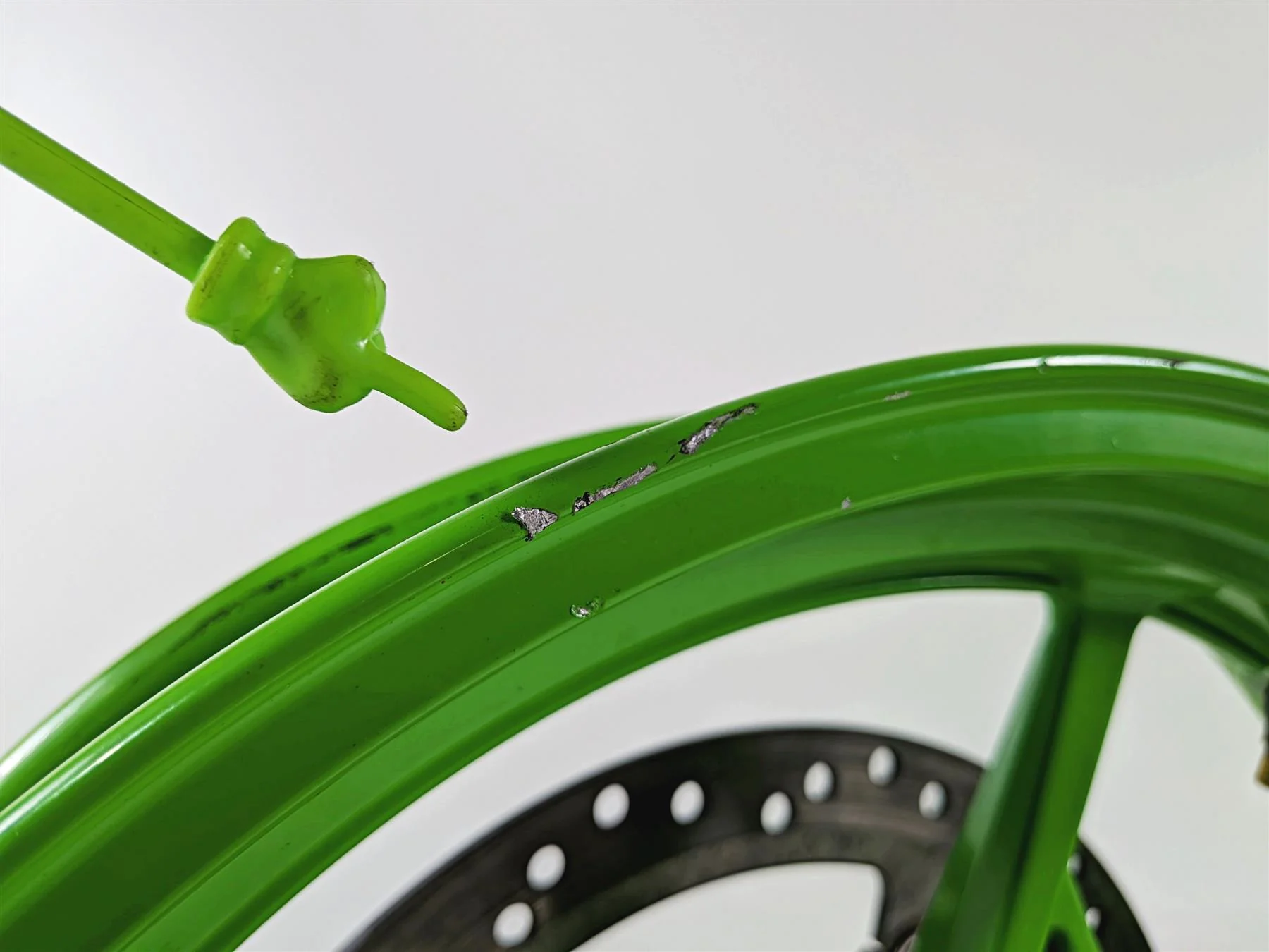 2024 Kawasaki EX500 Ninja 40th An. Strght Green Front Wheel Rim 17x3 41073-0752 - Image 6