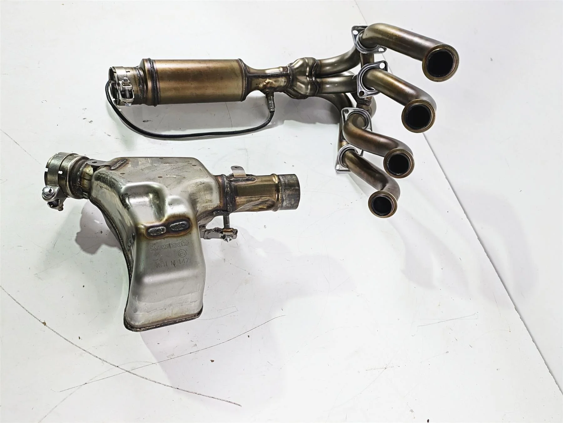 2024 Kawasaki ZX6R ZX636 Ninja Exhaust Header & Mid Camber 39178-0452 49062-0749 - Image 2