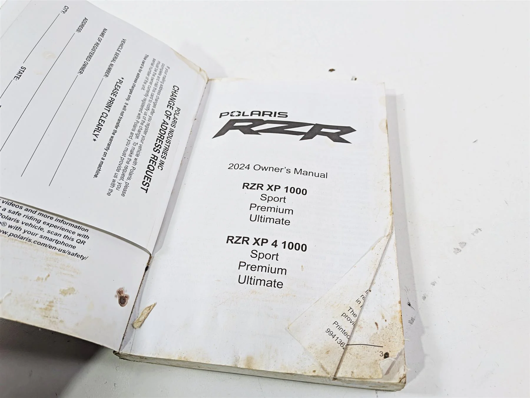 2024 Polaris RZR XP 1000 Sport Owners Manual Book Guide 9941362 - Image 6