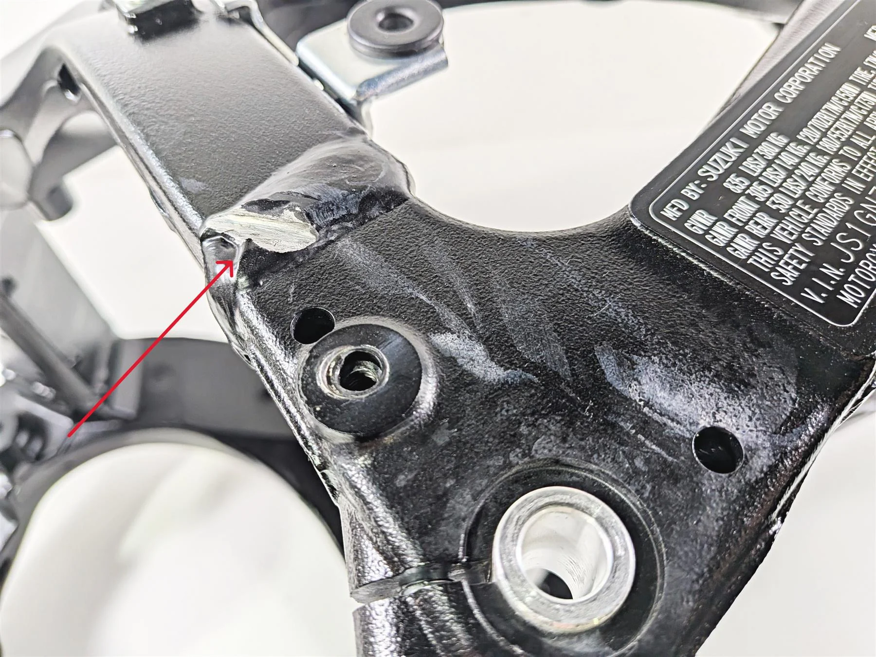 2024 Suzuki GSXR600 Straight Main Frame Chassis With Texas Salvage Title - 41100-15J00-YAP - Image 9