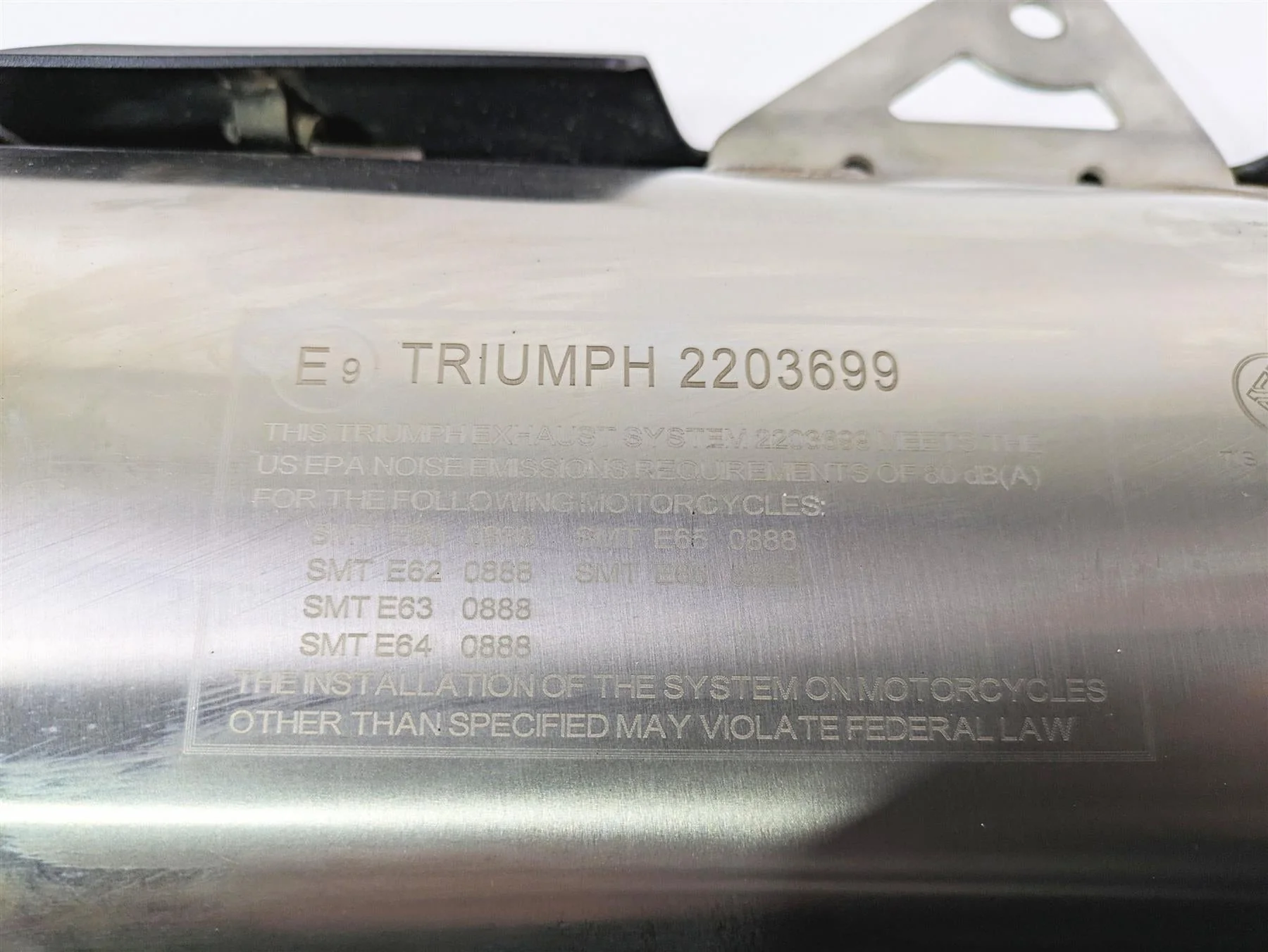2024 Triumph Tiger 900 GT Stock Exhaust Pipe Muffler Silencer T2203699 - Image 10