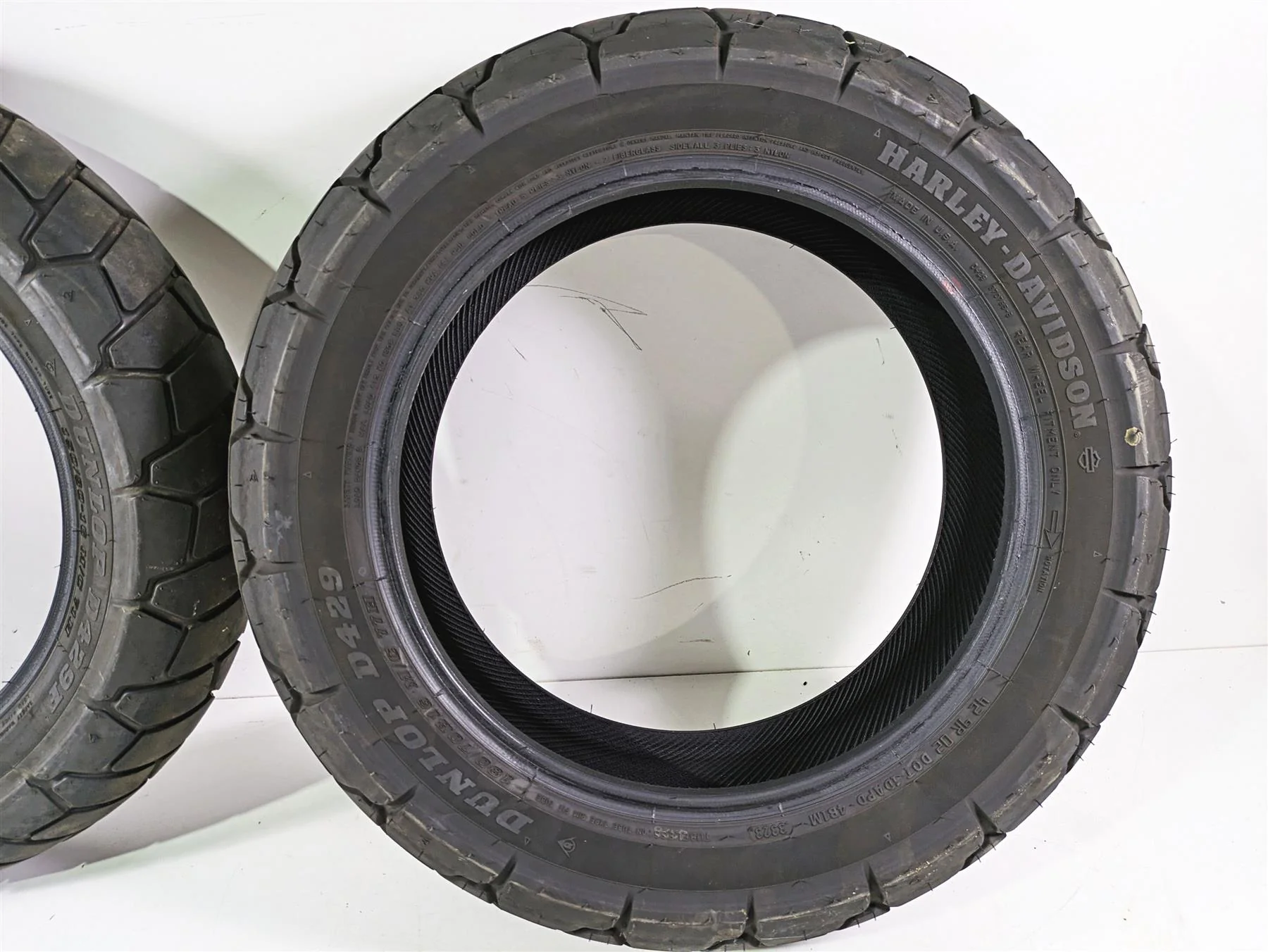 Harley Davidson Front Rear Dunlop D429 Tire Set 43100039 43200039 - Image 2