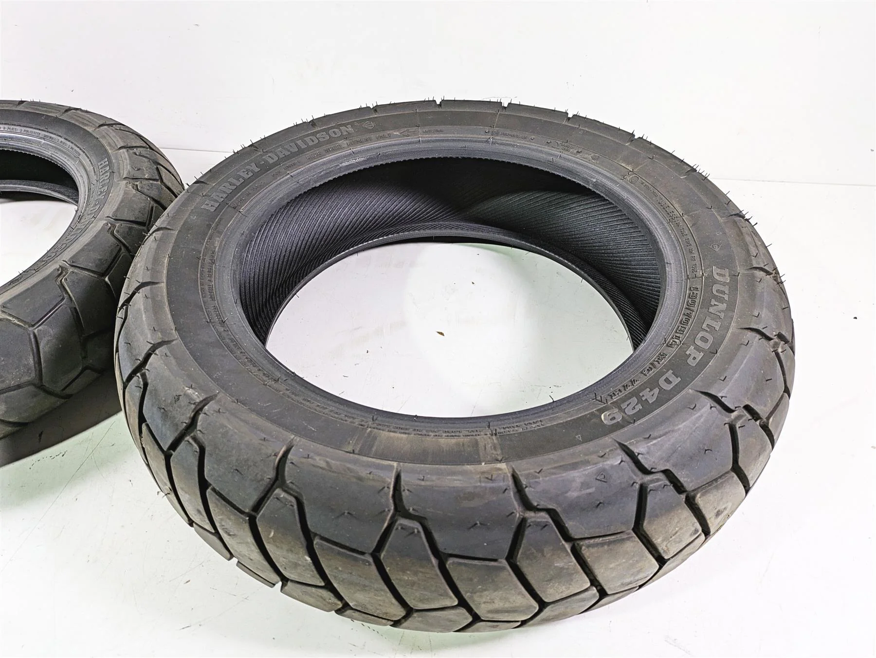 Harley Davidson Front Rear Dunlop D429 Tire Set 43100039 43200039 - Image 9