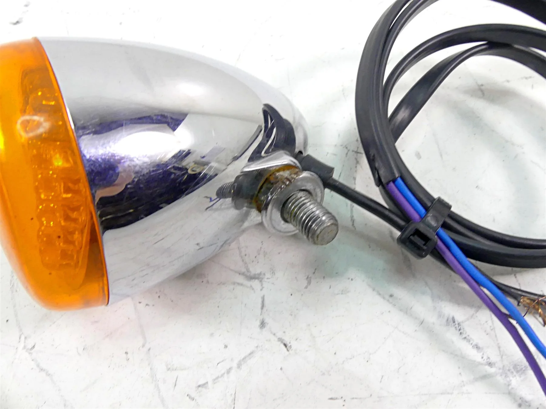 Harley Davidson Touring Softail Dyna Sportster Chrome Left or Right Front Blinker Turn Signal - Image 10